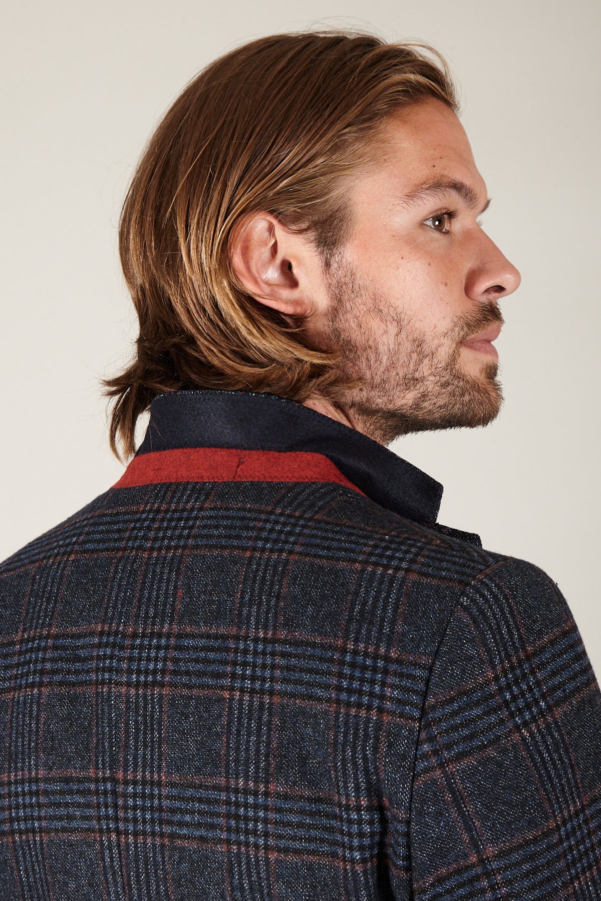 LUCA Navy Check Tweed Blazer for Women - Classic Tailored Jacket for Office, Business Meetings & Formal Events