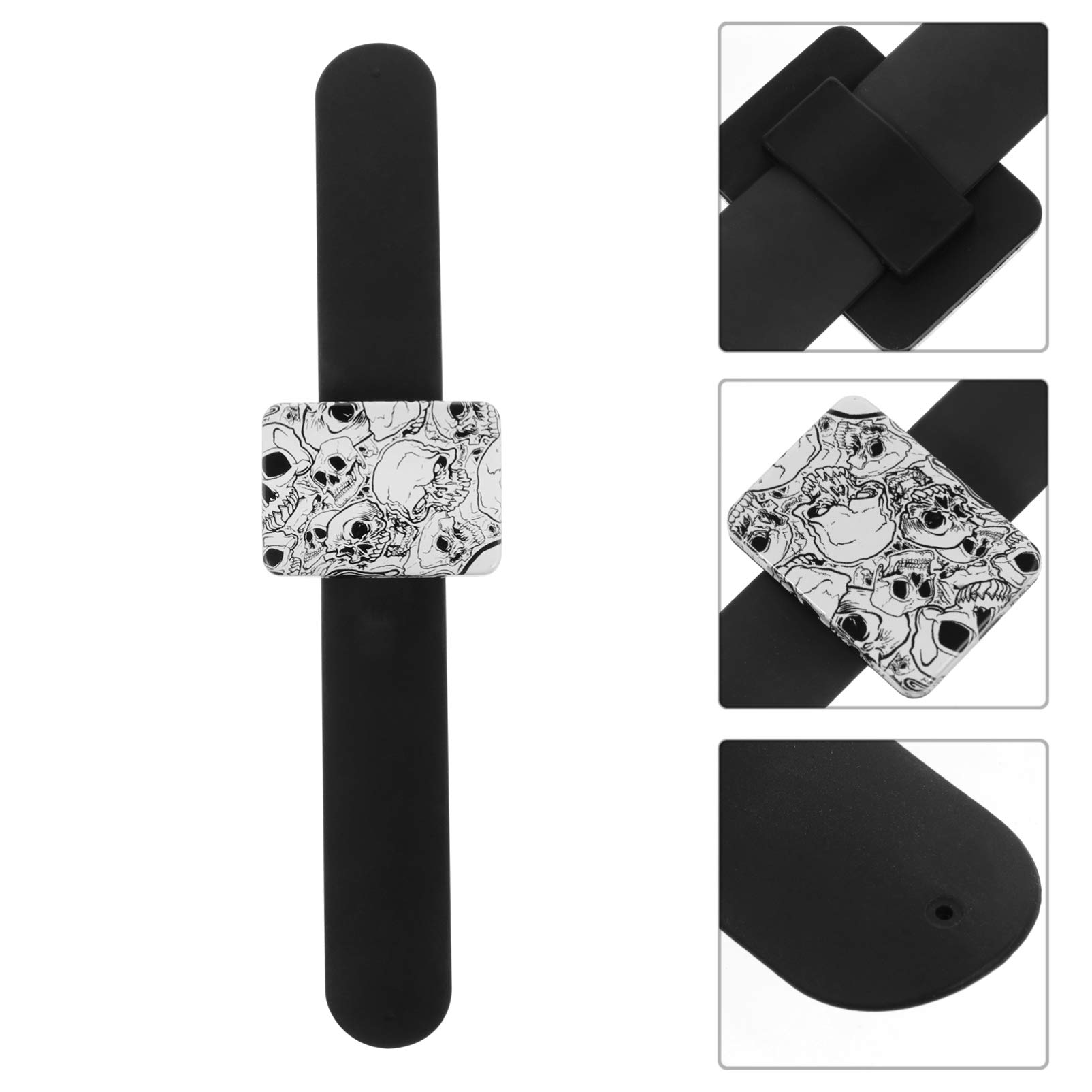 Bobbie Pin Hair Clips & Bobby Pins Wristband Holder - Elastic Rubber Bands Organizer for Salon & Home Use - Black Hair Accessories for Styling, Braiding & Hairdressing