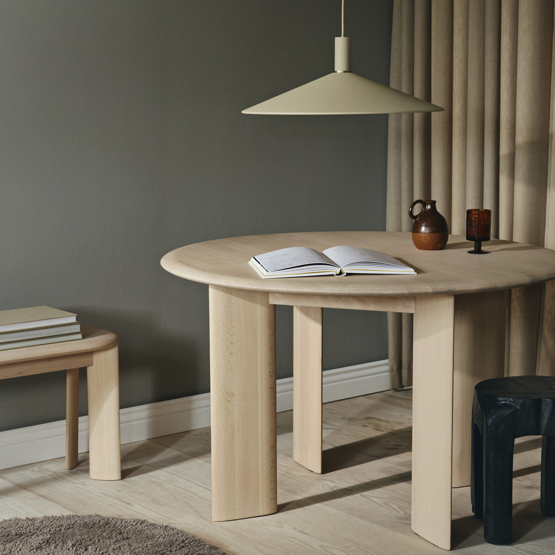 Round Bevel Table - Modern Glass Top Dining Table for Small Spaces | Perfect for Apartments, Breakfast Nooks & Cozy Dining Areas
