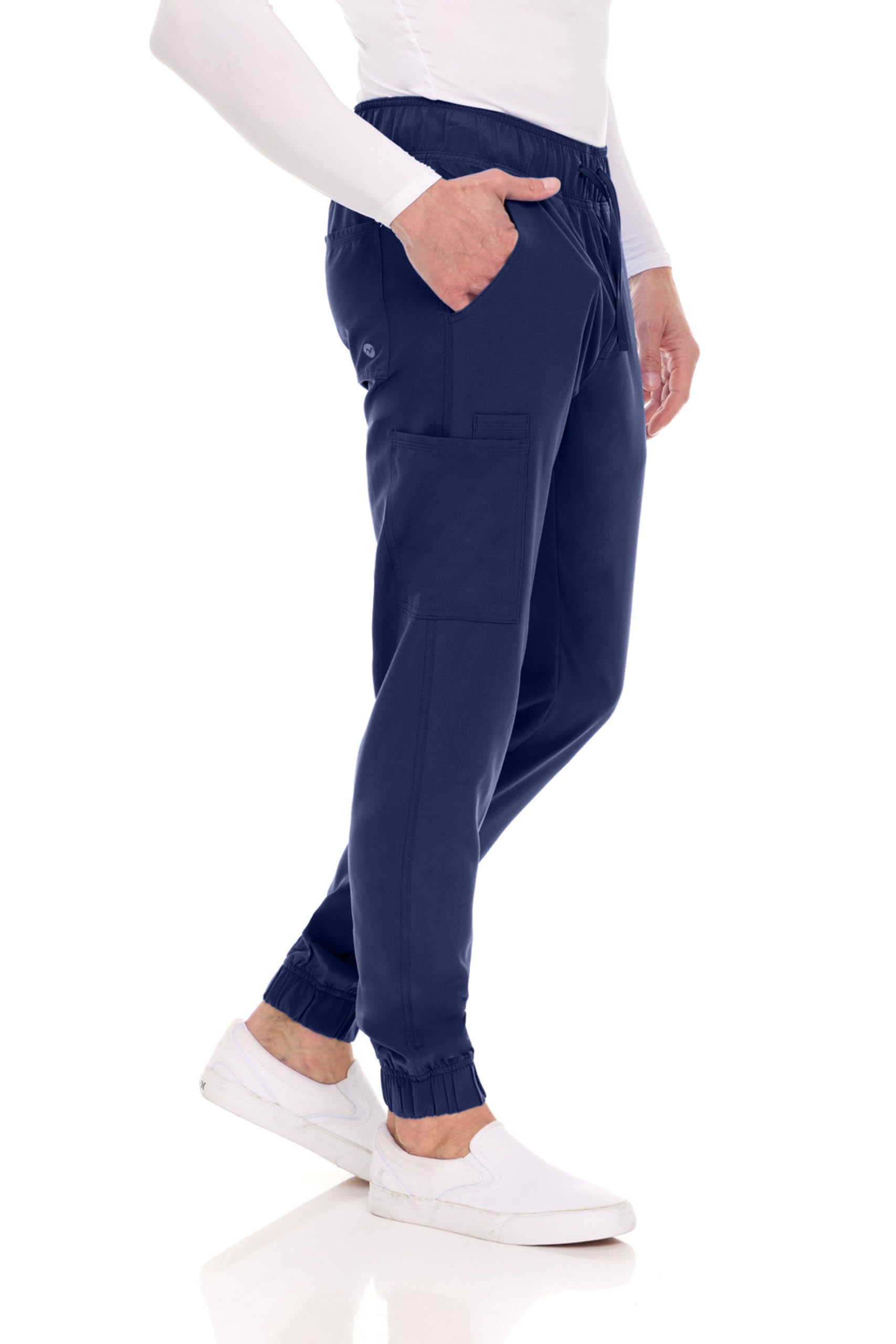 MediChic Men's Stretch Scrub Jogger Pants with 6 Pockets - 8+ Color Options | Comfortable Medical Scrubs for Doctors, Nurses & Healthcare Professionals