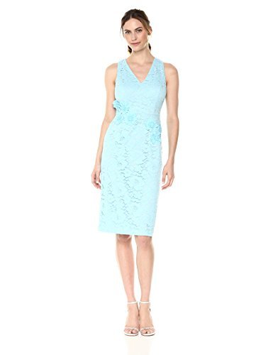 Maggy London Women's Rose Garden Lace Cocktail Sheath Dress - Elegant Floral Lace Party Dress for Weddings, Dinners & Special Occasions