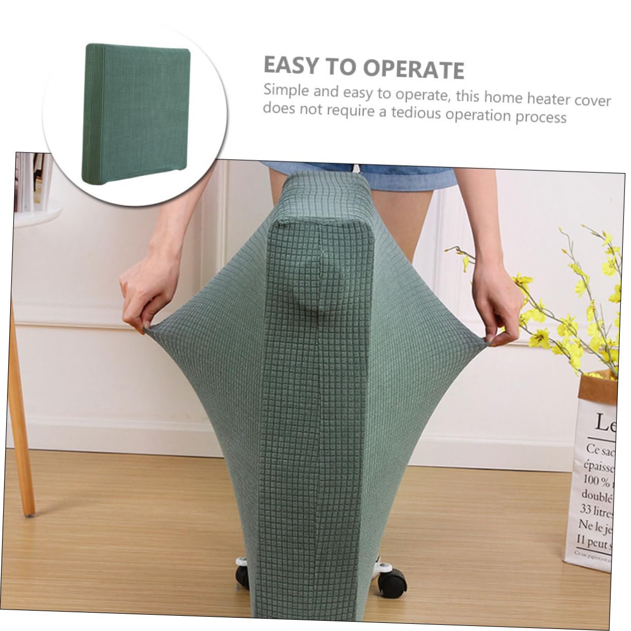 Portable Baby Bottle Warmer - Breathable & Washable Radiator Cover for Home, AC & Heater - Soft Polyester Fabric for Safe & Cozy Nursery, Bedroom, or Office Use