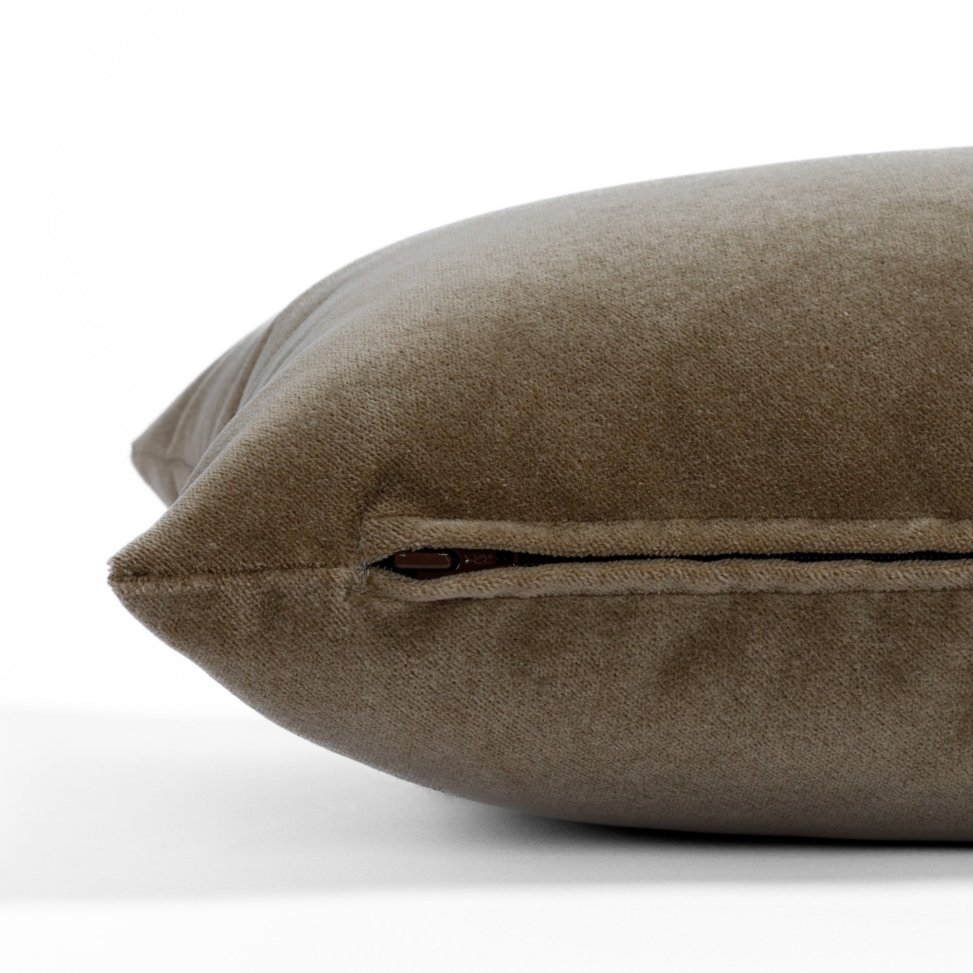 Valentina Velvet 12x24 Lumbar Pillow in Toffee - Soft Support for Sofa, Bed & Office Chair - Perfect for Living Room Decor and Back Pain Relief