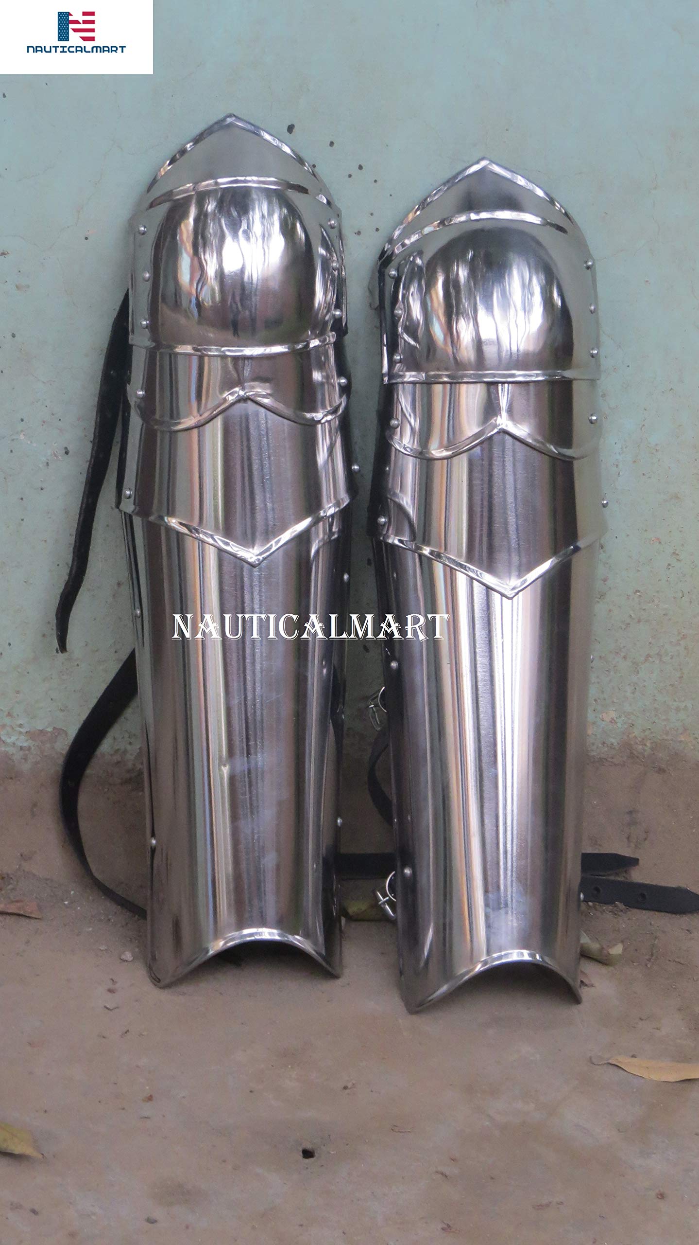 Medieval Leg Guard Combat Armor - Plate Leg Cuisses with Poleyns for LARP, Cosplay & Halloween Costume | Historical Reenactment & Battle Protection Gear