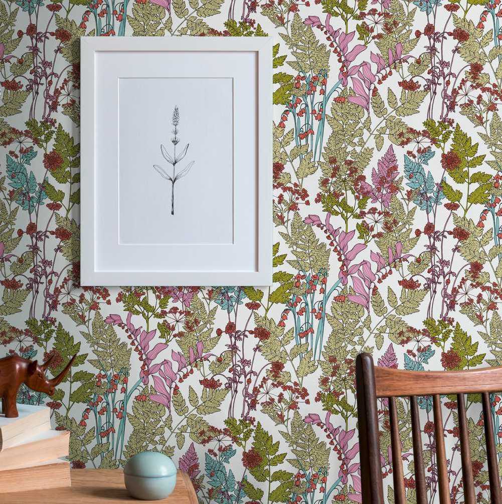 Floral Impression Florals in the Woods - Beautiful Floral Wall Art for Home Decor, Perfect for Living Room, Bedroom & Office