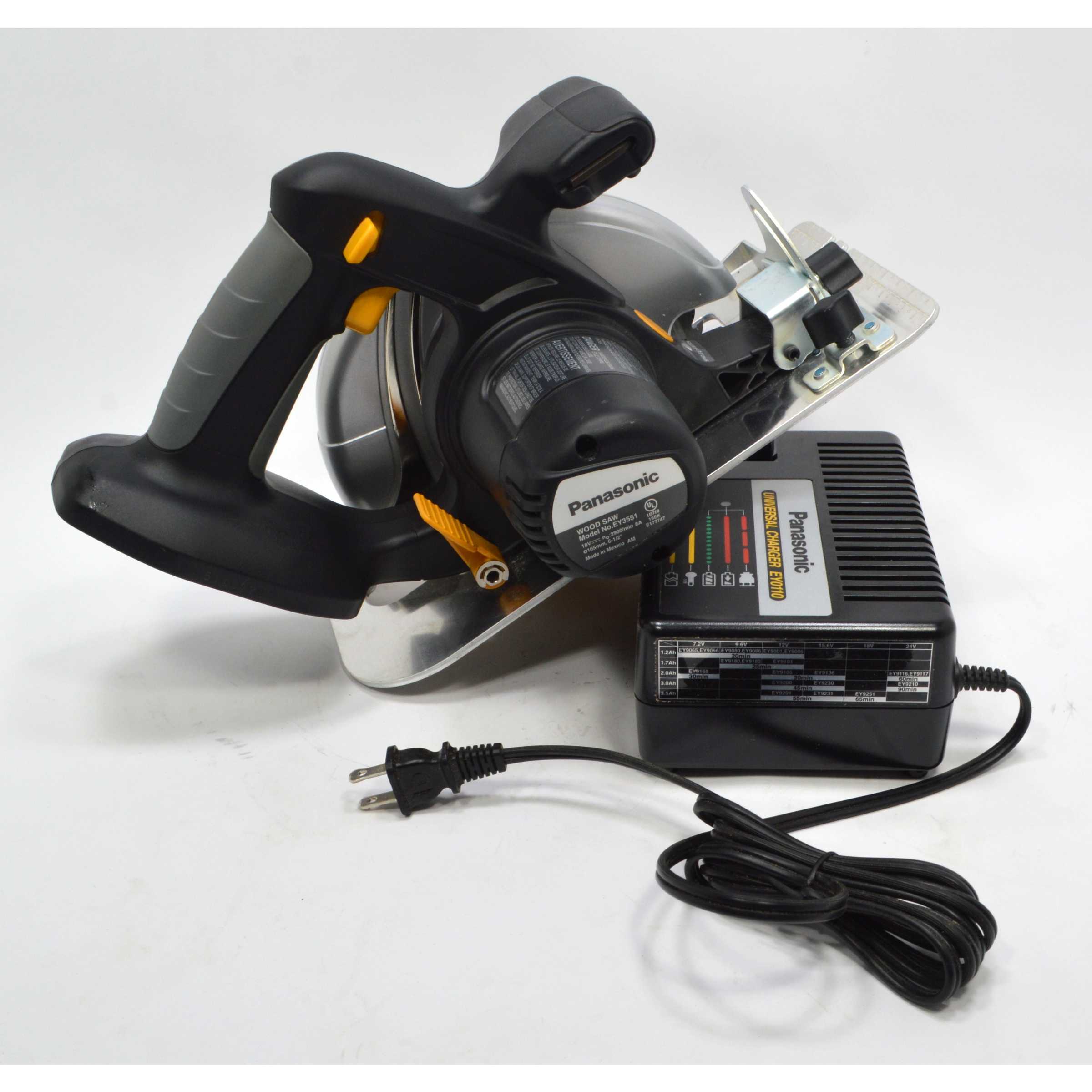 Refurbished Panasonic EY3551 Cordless Circular Saw with Blade & Charger (No Battery) - Perfect for DIY Projects, Woodworking, and Home Renovations
