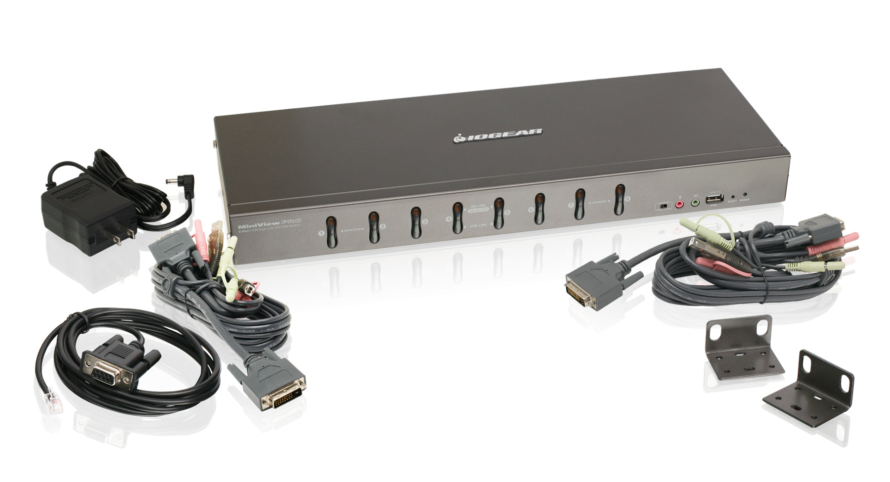 8 Port Dual Link DVI KVMP Switch with VGA Support (TAA Compliant) - Ideal for Multi-Computer Workstations, Server Rooms & IT Management