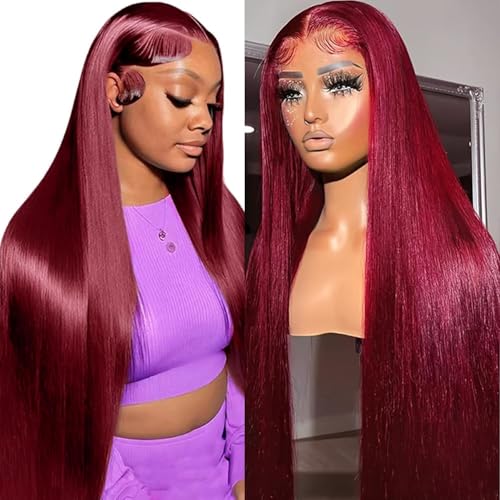 Burgundy Straight Wig