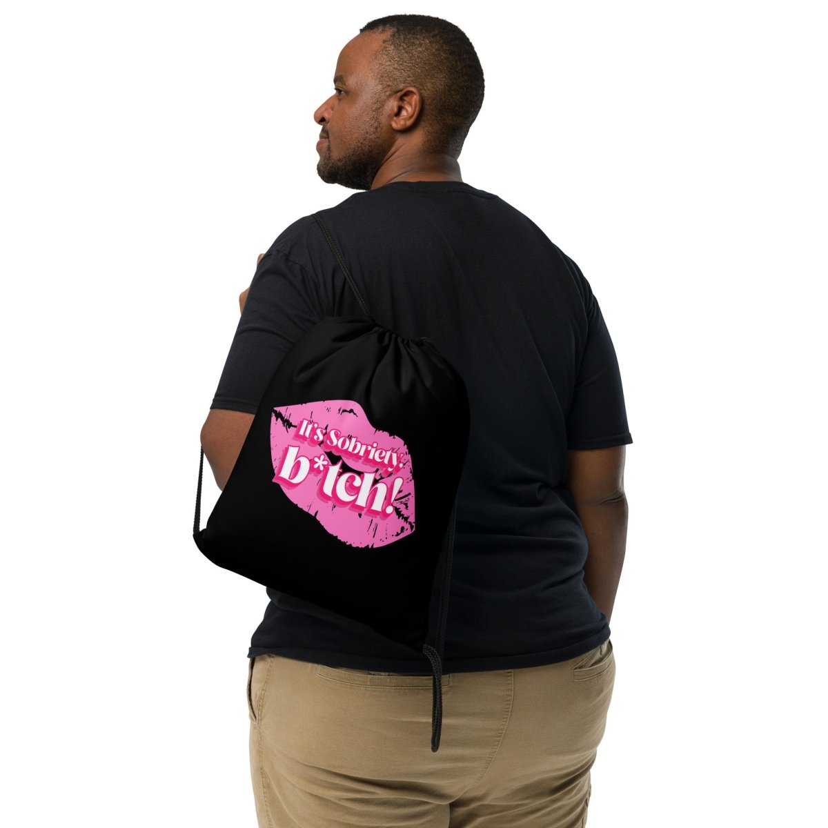 Sobriety Sass Drawstring Bag - Motivational Sobriety Gift for Women - Perfect for Recovery Meetings, Gym & Travel
