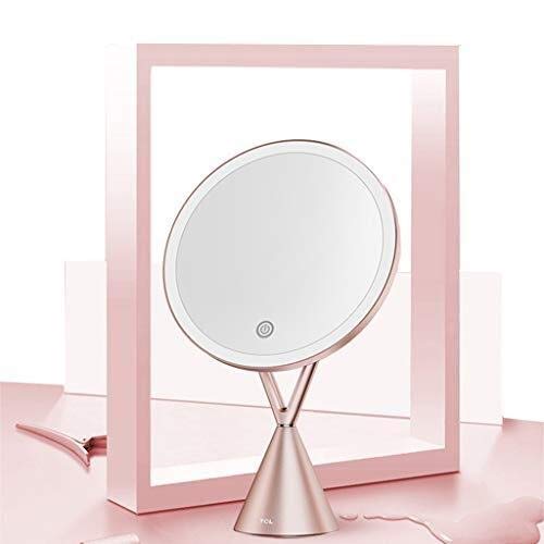 5X Magnifying Makeup Mirror with LED Lights - Portable Bathroom Vanity Mirror for Grooming, Shaving & Cosmetics | Perfect for Home, Tabletop & Travel Use