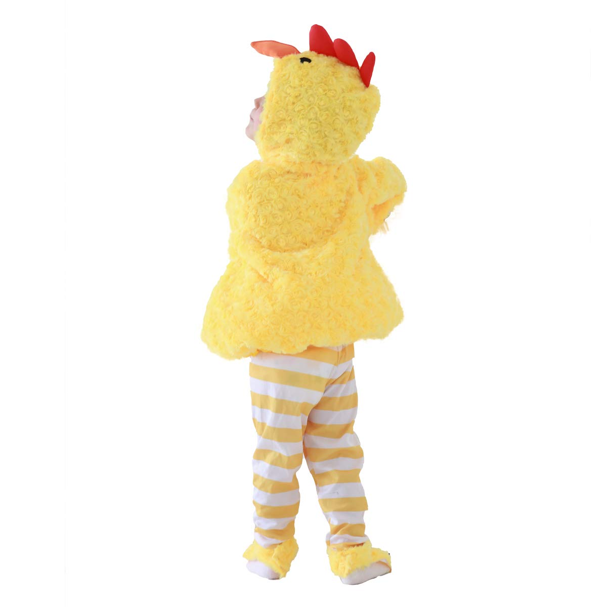 Kids Chicken Costume - Plush Yellow Animal Stripe Outfit for Halloween & Easter | Unisex Children's Dress Up Set for Parties & Photo Shoots