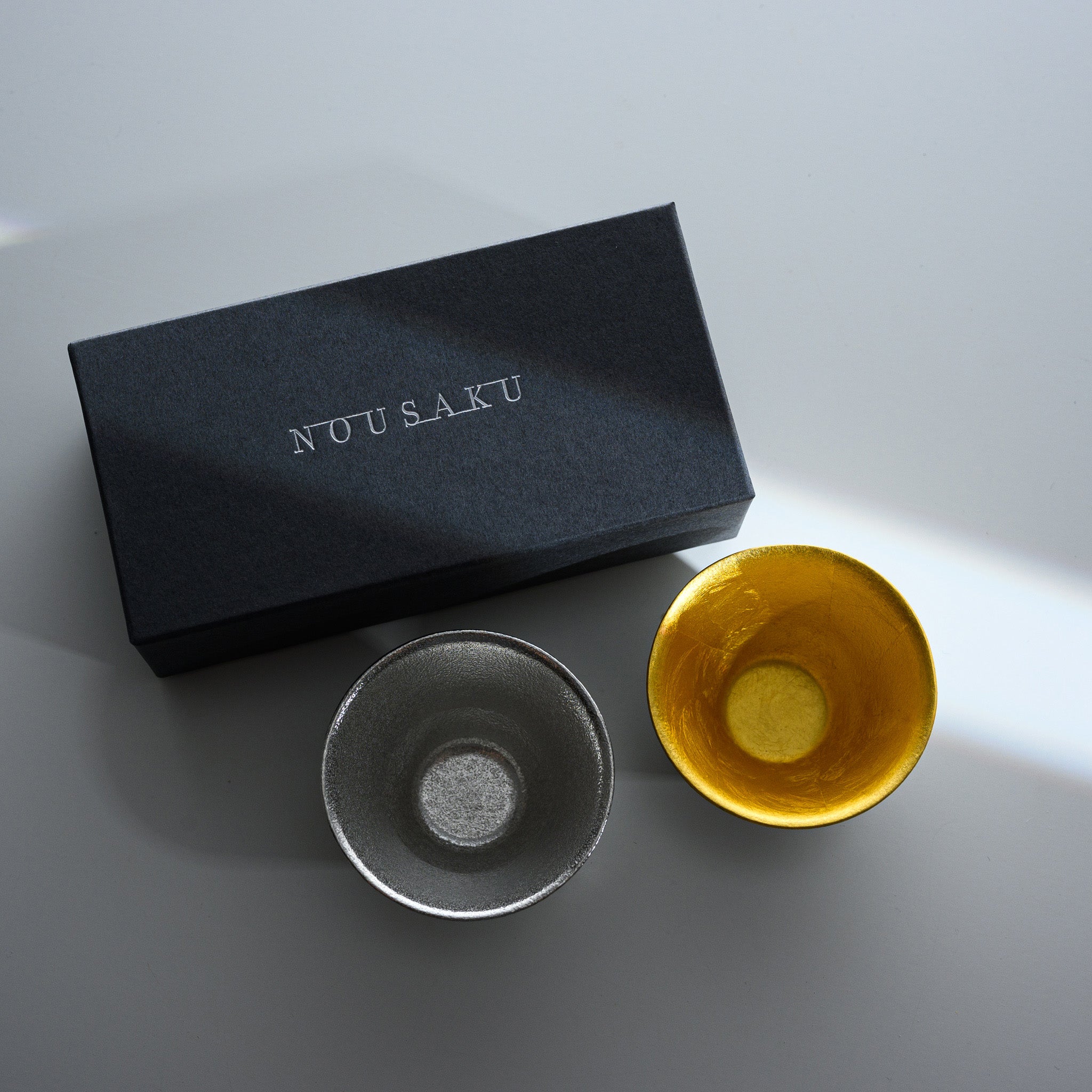 NOUSAKU Japanese Sake Cup Set - Traditional Handcrafted Kiki Pair Cups for Sake Tasting, Gift Giving & Japanese Tea Ceremony