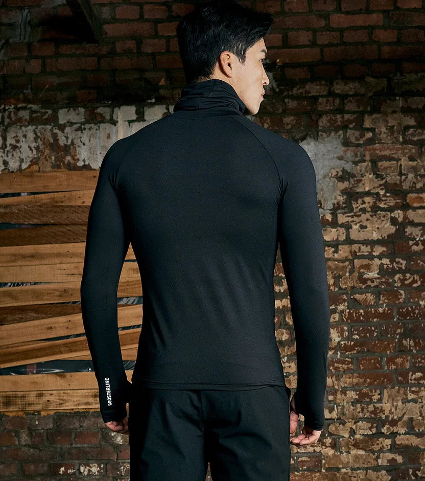 Men's Long Sleeve T-Shirts for Gym & Training - High Neck Fitness Workout Shirts for Running, Yoga & Athletic Performance