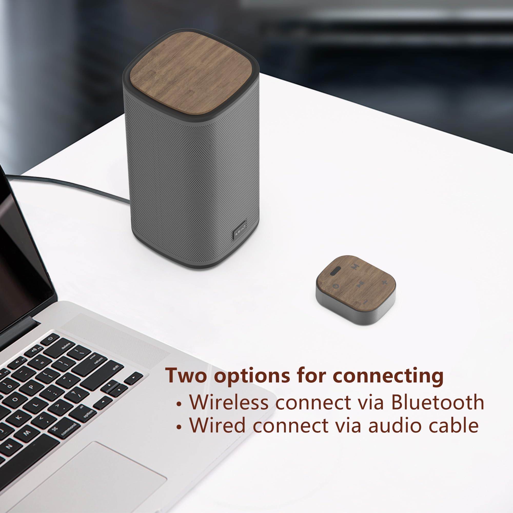 Wireless Bluetooth Computer Speakers with Touch Control for PC, Laptop & Desktop - Stereo Gaming Speakers with 4 EQ Modes, Modern Design (2024 Model) - Perfect for Home Office, Gaming & Music Streaming
