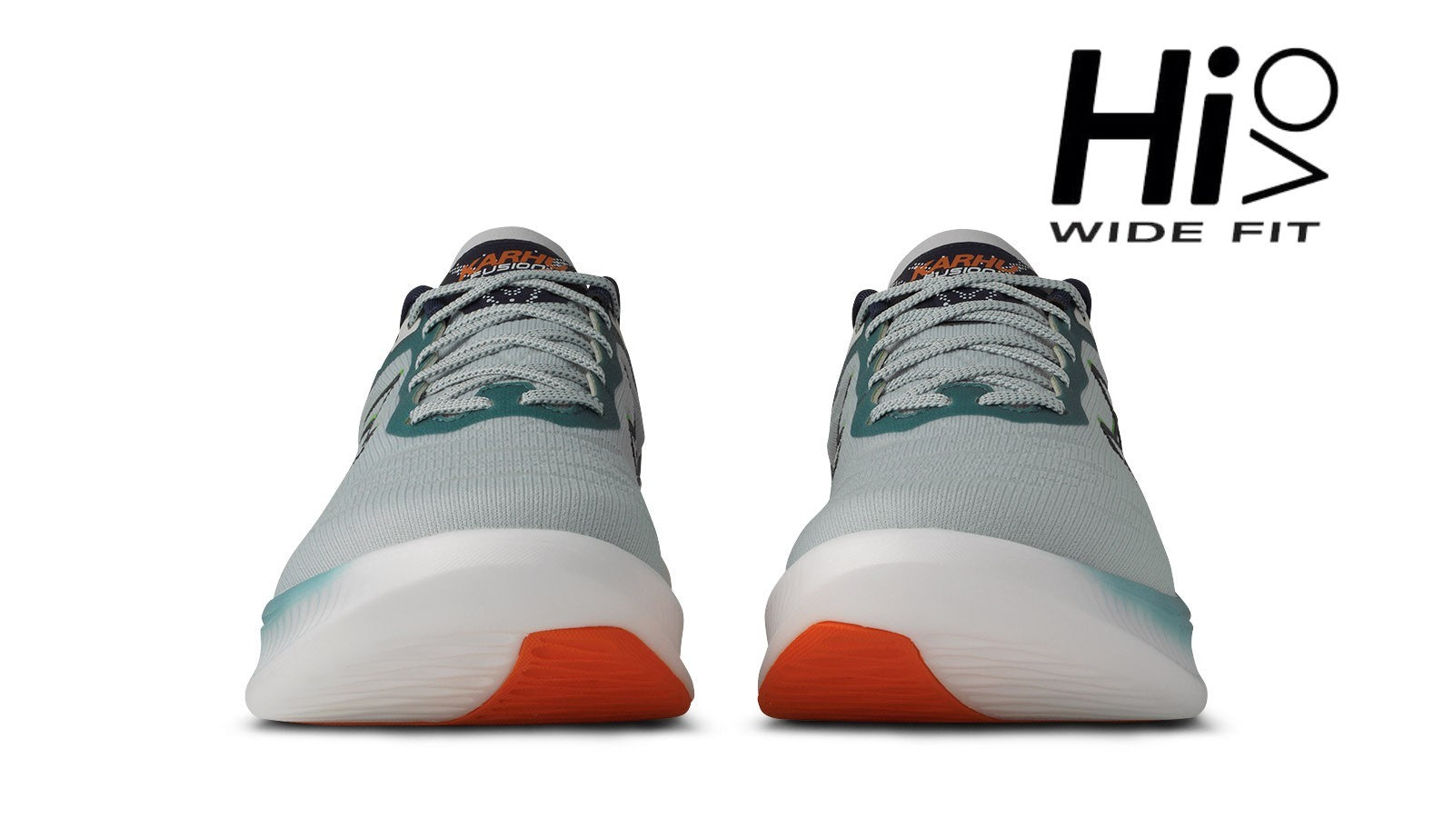 Men's Fusion 4.0 HIVO Running Shoes - Sky Gray/Green Flash - Lightweight Athletic Sneakers for Jogging, Gym & Outdoor Workouts