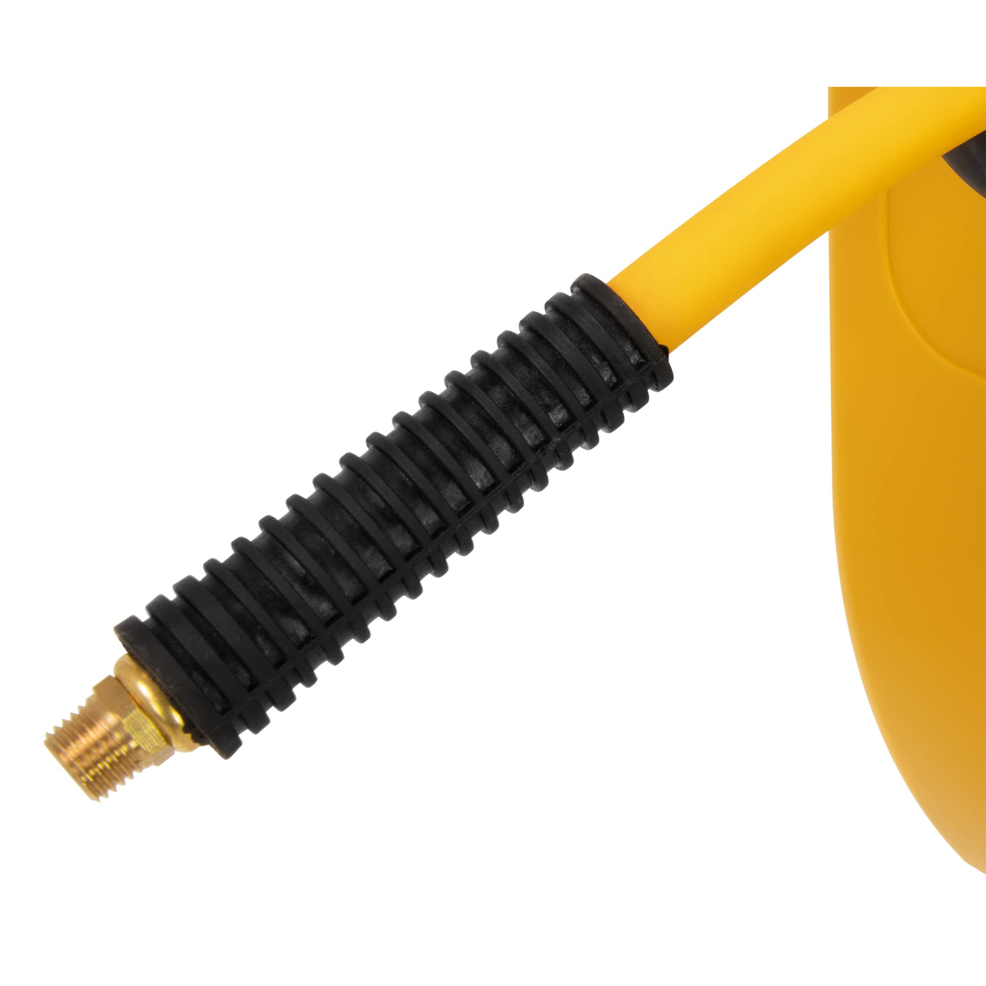 DEWALT 3/8 in. x 50 ft. Retractable Air Hose Reel with Automatic Rewind - 300 PSI MAX Durable Enclosed Air Compressor Hose for Workshop, Garage & Automotive Use - Ideal for Pneumatic Tools, Tire Inflation & Airbrushing