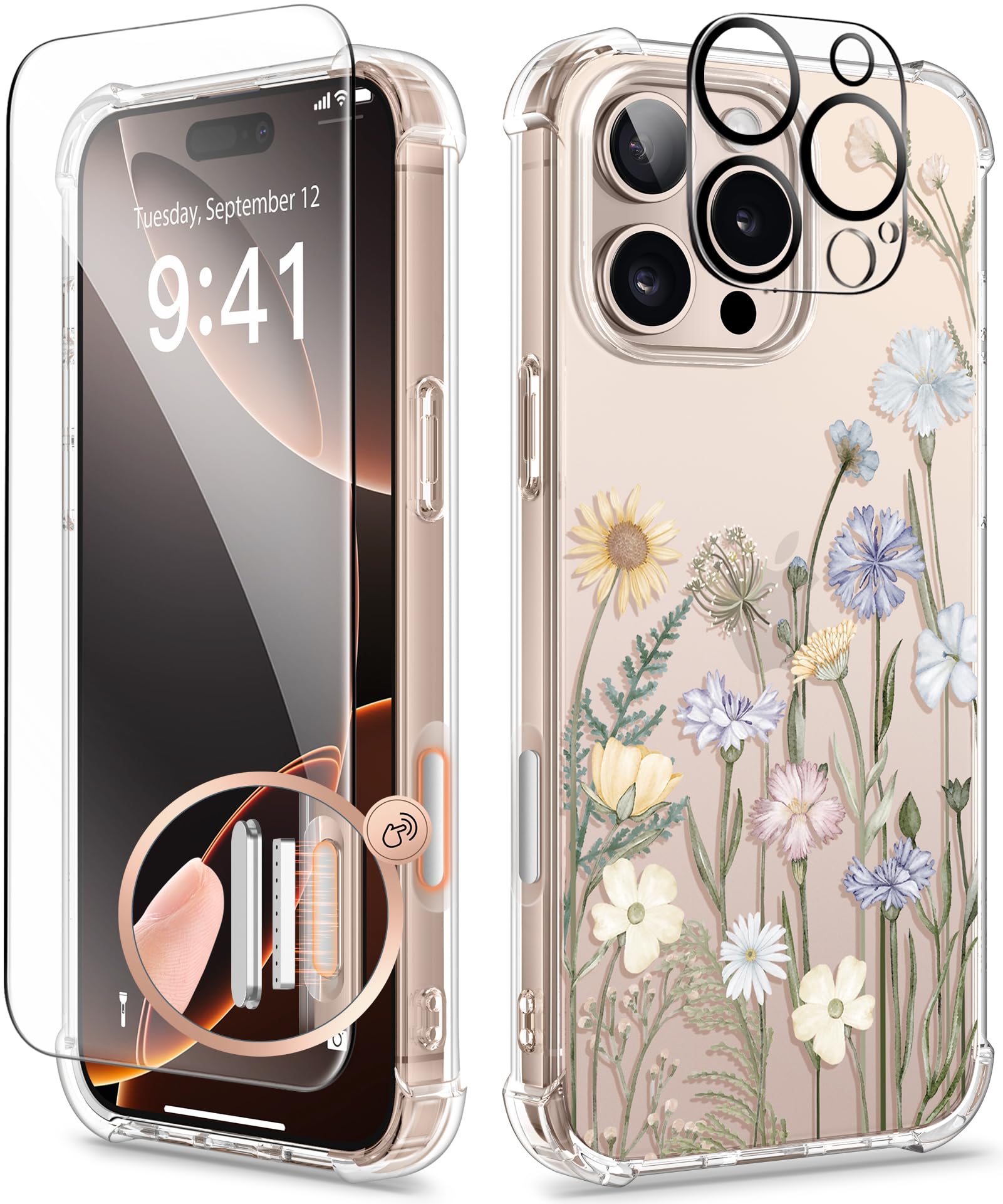 GVIEWIN iPhone 16 Pro Case 6.3