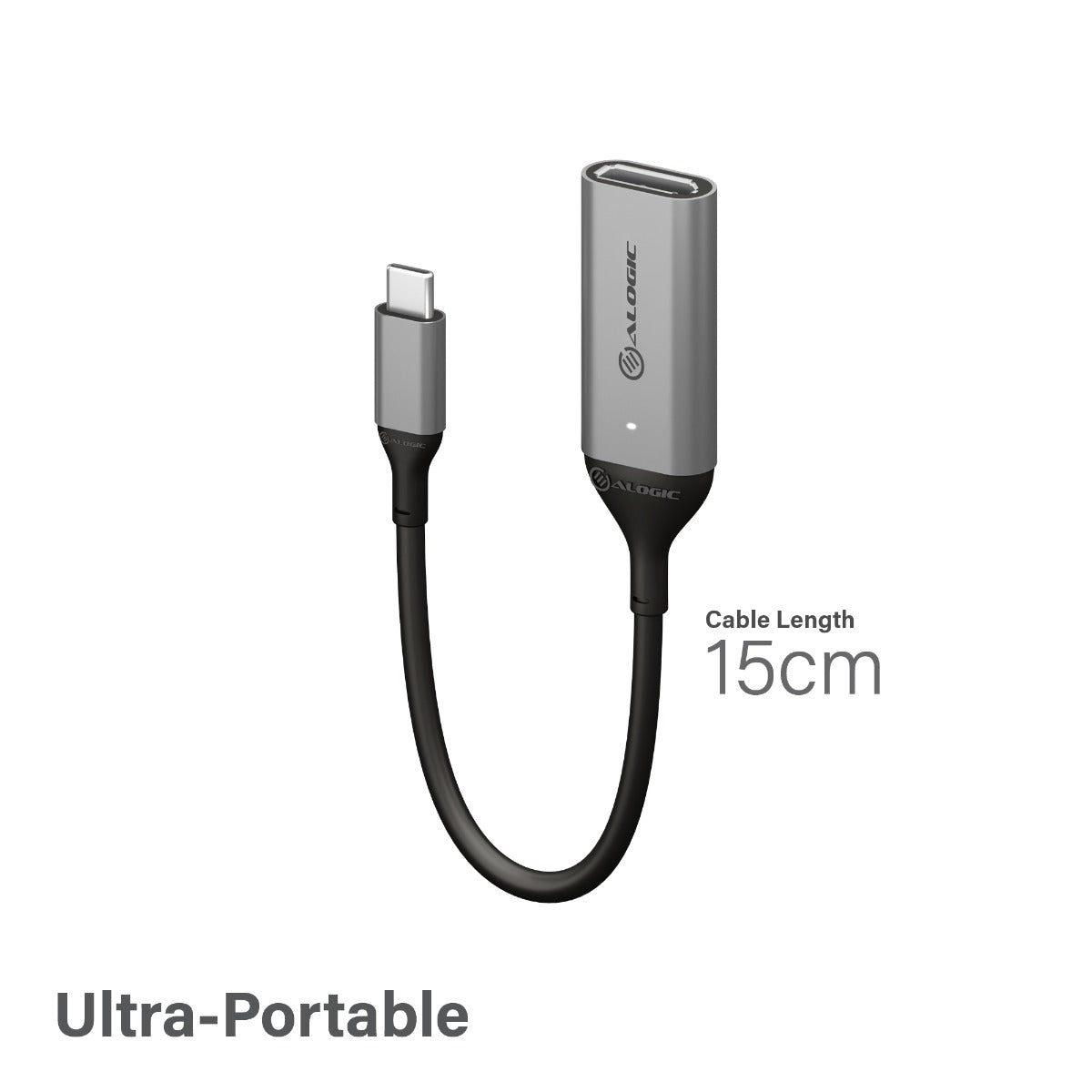 Ultra Slim 15cm USB C to DisplayPort Adapter - 4K 60Hz Support - Compatible with MacBook, Dell, HP, Lenovo for Home Office & Gaming Monitors