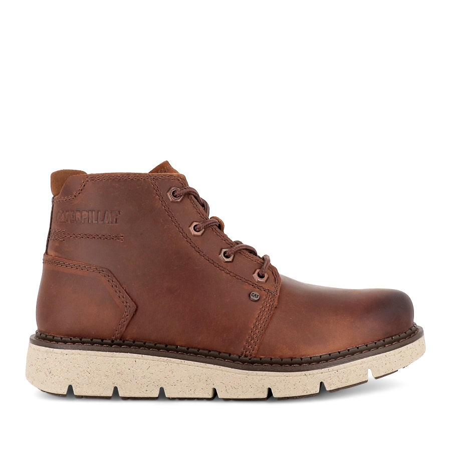 COVERT MID WP Brown Leather Boots for Men - Durable Waterproof Hiking & Outdoor Adventure Footwear - Perfect for Camping, Trekking, and Winter Wear