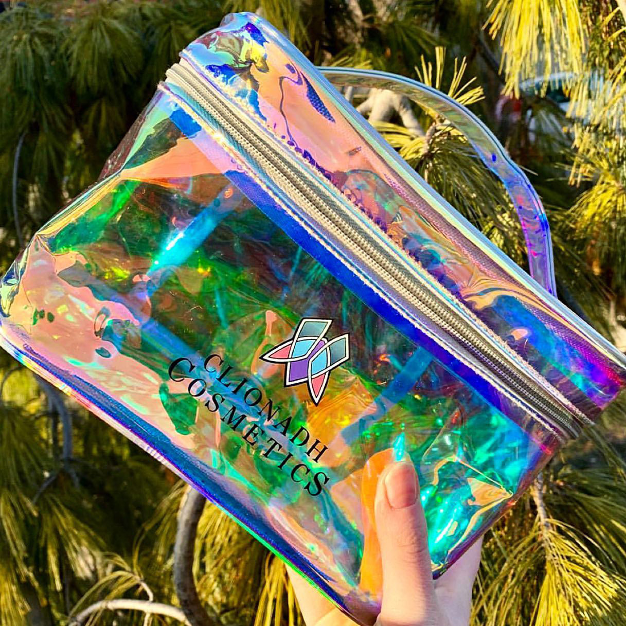 BLEMISHED Rainbow Cosmetic Bag - Waterproof Makeup Pouch for Travel, Gym & Daily Essentials | Cute Organizer for Toiletries & Beauty Products
