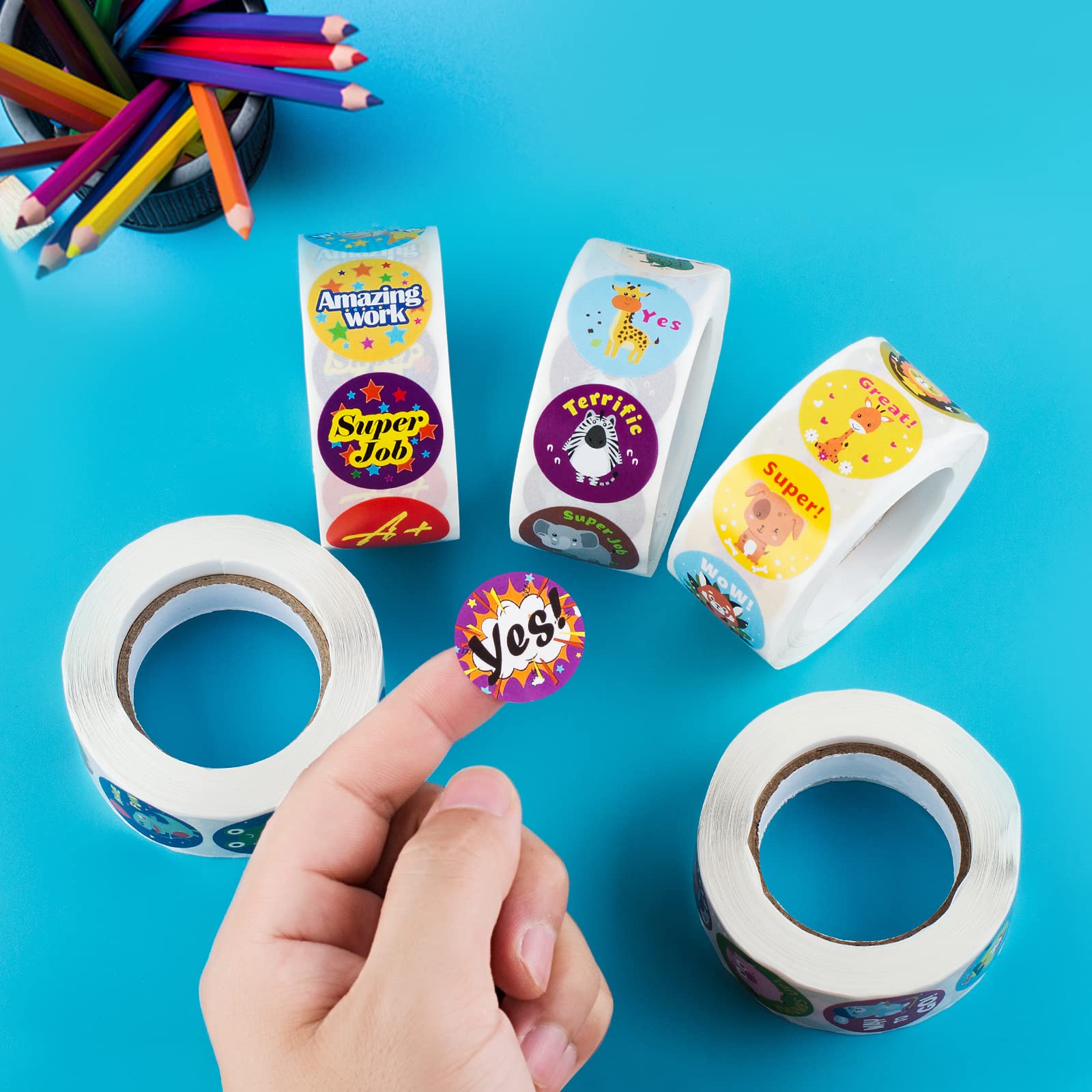 2500 pcs Cute Anime Reward Stickers for Teachers - Motivational & Encouraging Stickers for Kids Classroom, School Supplies - Perfect for Student Incentives, Homework Rewards, and Positive Behavior Reinforcement
