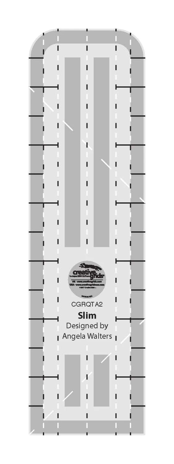 Creative Grid Machine Quilting Tool Slim - Professional Quilting Ruler for Precise Sewing & Patchwork - Perfect for DIY Quilting Projects & Fabric Cutting