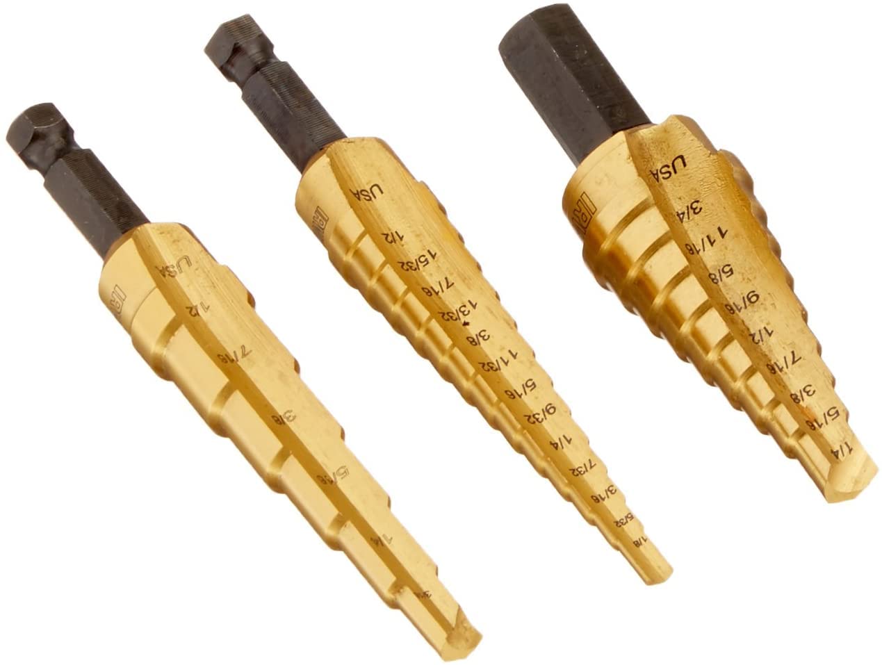 3-Piece Step Drill Bit Set #502T (1/4