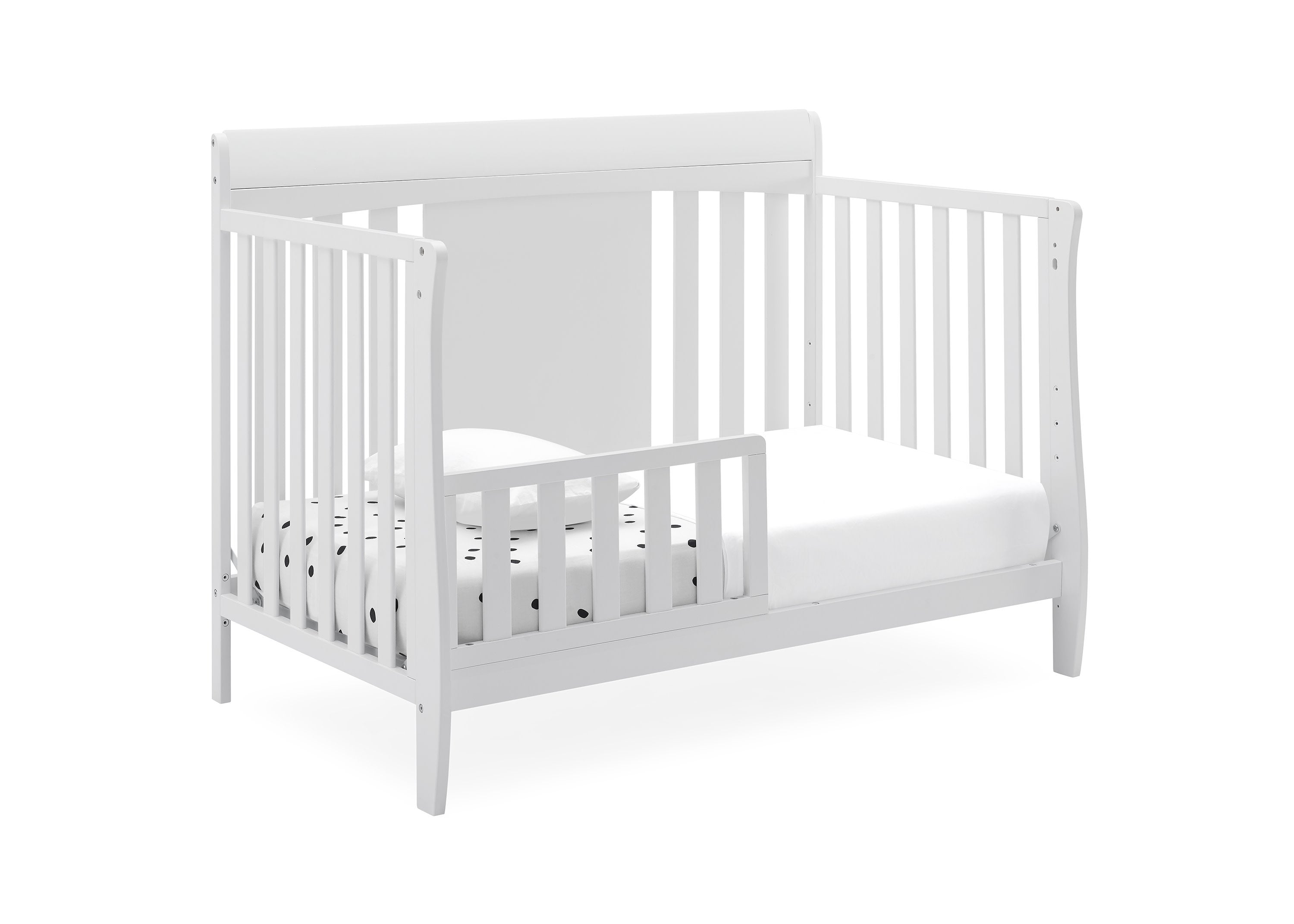 Richmond 6-in-1 Convertible Baby Crib - Toddler Bed & Daybed with Adjustable Height, White Nursery Furniture for Newborn to Teen - Perfect for Small Spaces & Modern Nurseries