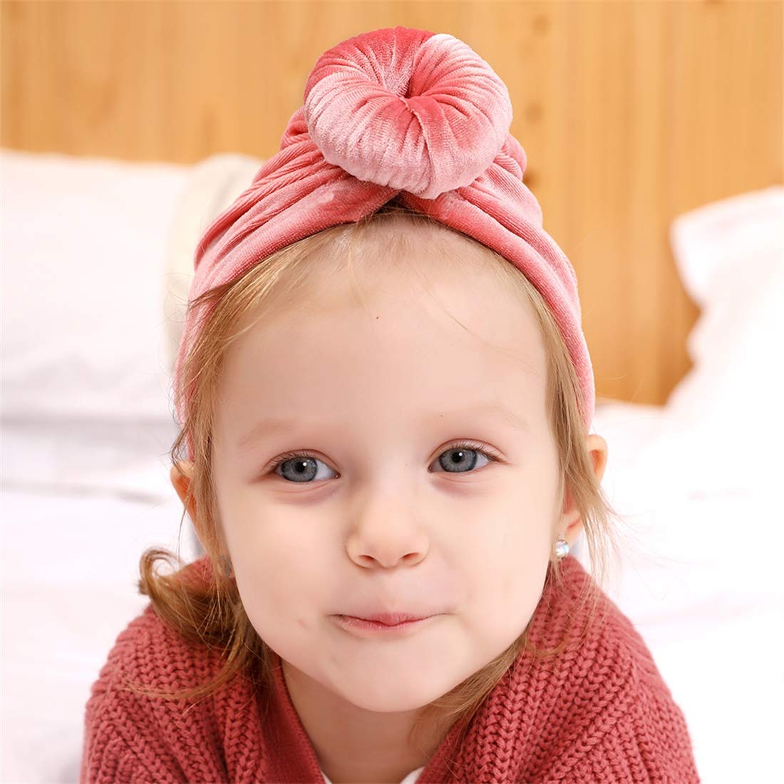 Soft Newborn Baby Turban Hat - Cozy Toddler Beanie Cap for Boys & Girls - Perfect for Newborn Photography, Winter Outfits & Everyday Wear