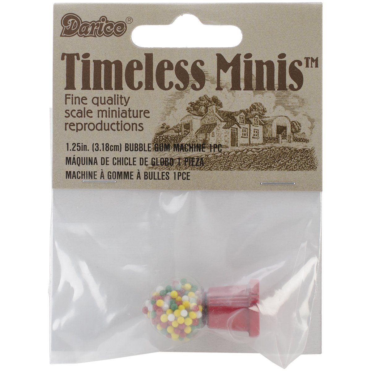 Mini Gumball Machine - 1.25 Inch Small Candy Dispenser for Kids Party Favors, Desk Decor & Collectibles