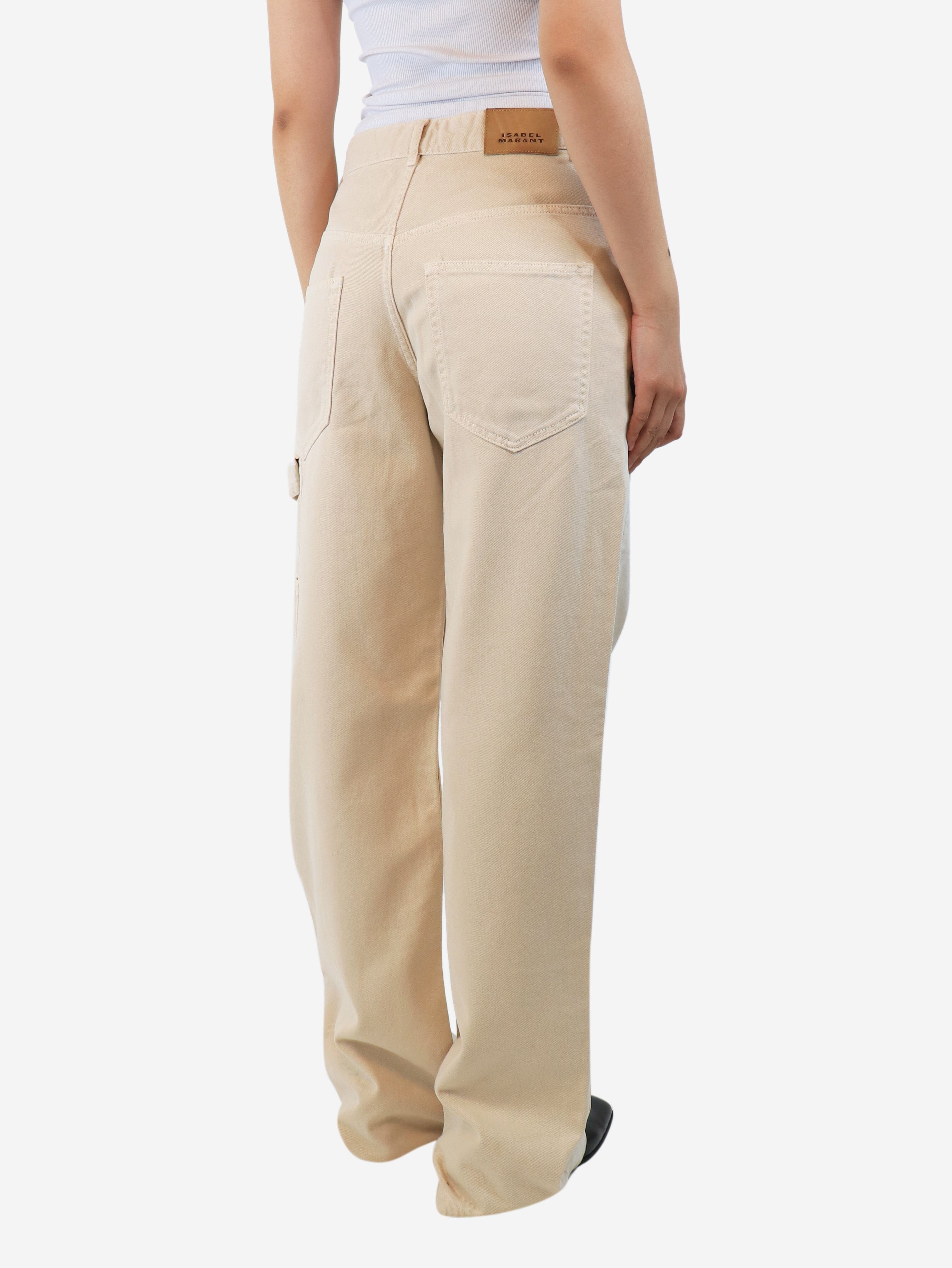 Bymara Women's Utility Jeans - High Waisted Stretch Denim Pants UK Size 10 (US Size 6) for Casual Wear & Street Style Fashion