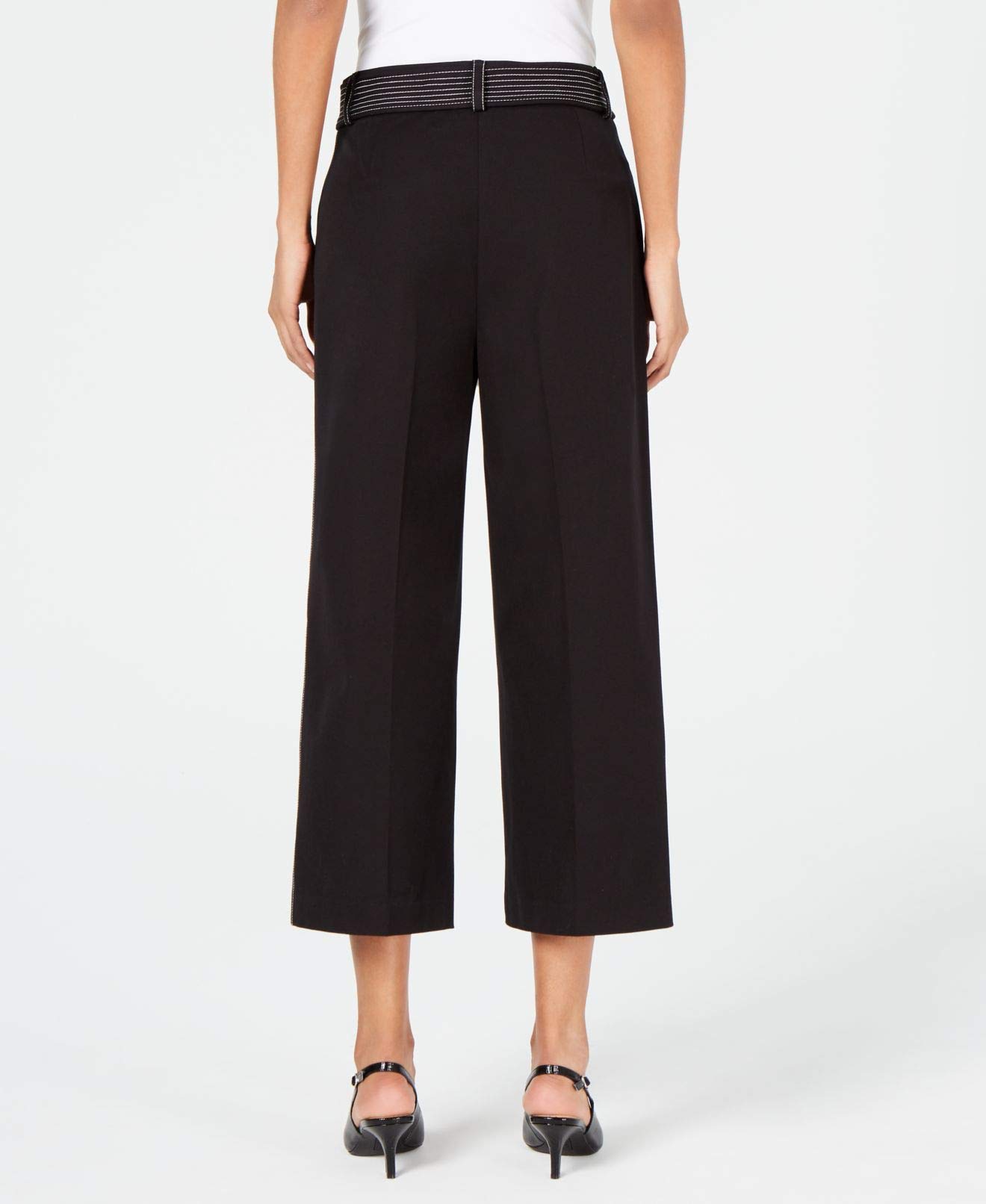 Alfani Women's Plus Size Wide Leg Cropped Culottes Pants - Comfortable High Waist Palazzo Pants for Work, Office & Casual Wear