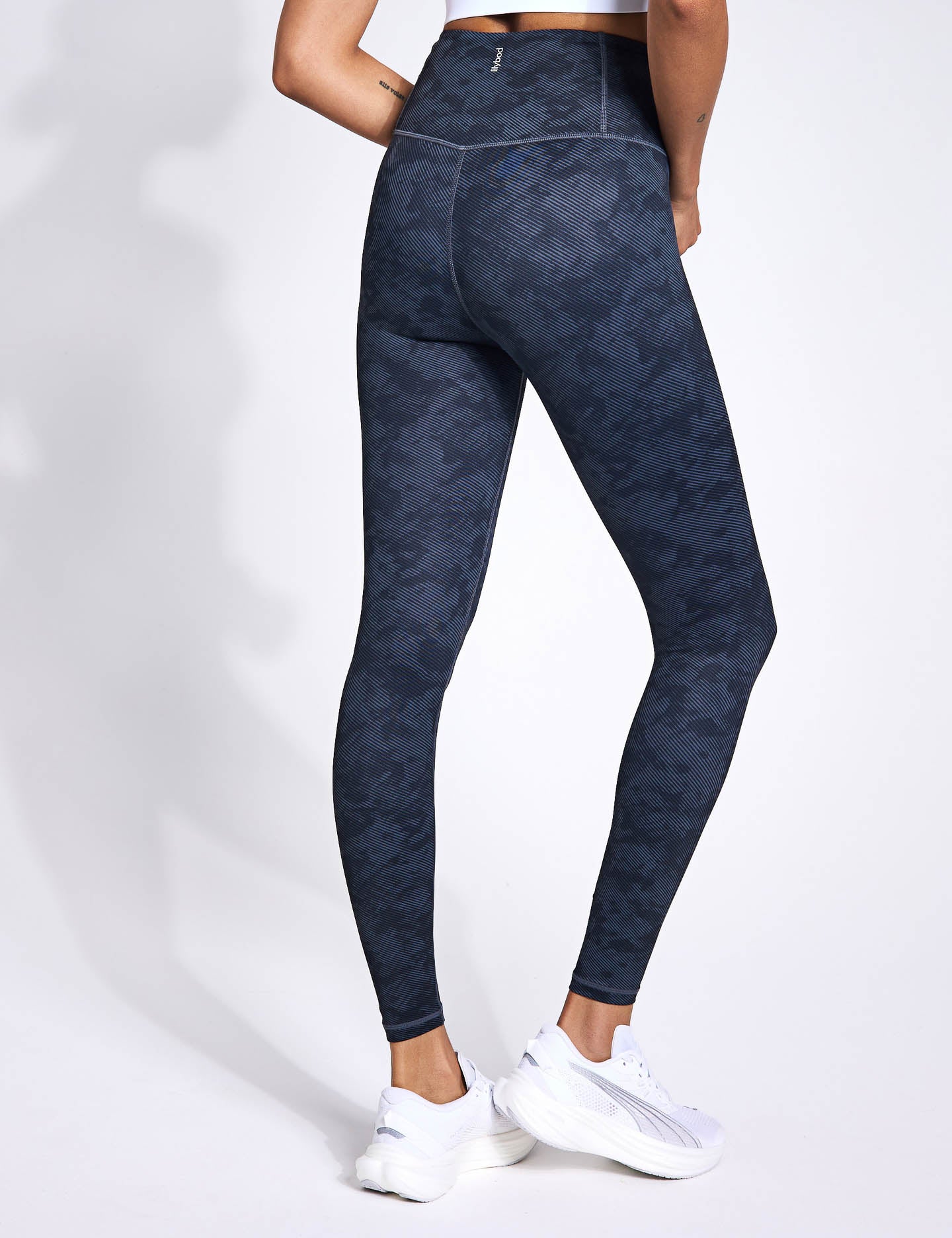 Astrid Ultra Core Full Length Legging - High Waisted Yoga Pants for Women, Black Stucco - Perfect for Workouts, Running, Yoga & Everyday Wear