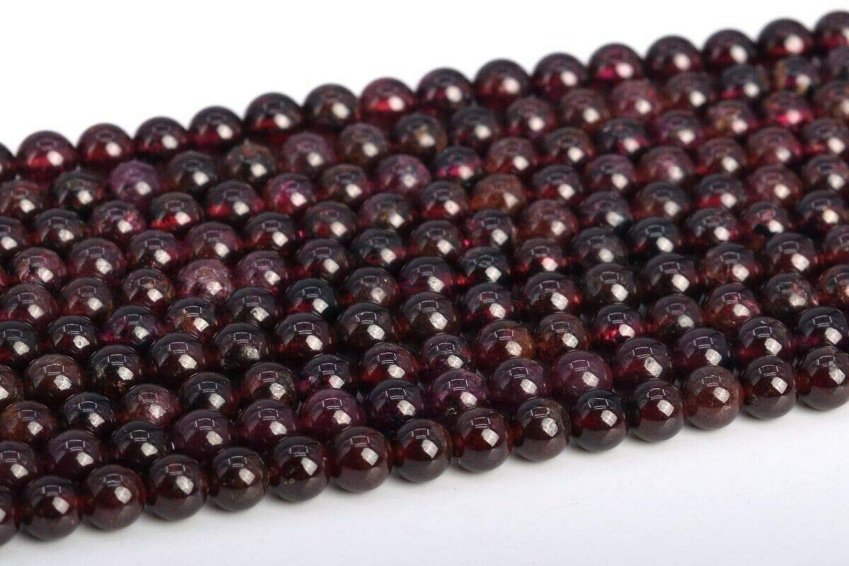 5MM Genuine Natural Wine Red Garnet Beads from Brazil - AA Grade Round Loose Beads 15.5