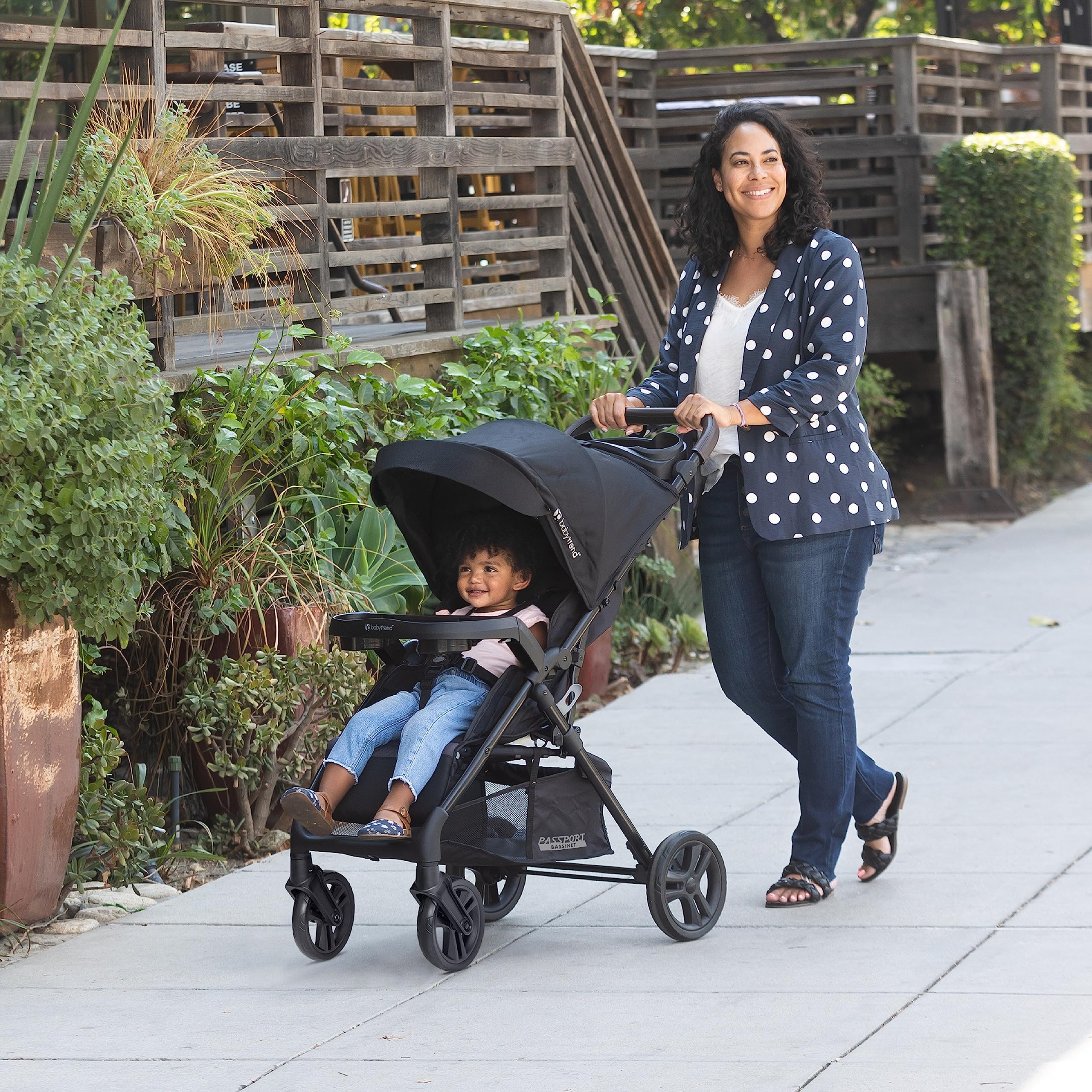 Baby Trend Passport DLX Travel System Stroller with EZ-Lift Plus Infant Car Seat - Uptown Black | Lightweight Compact Stroller for Newborns & Toddlers | Perfect for Air Travel, Shopping & Daily Walks