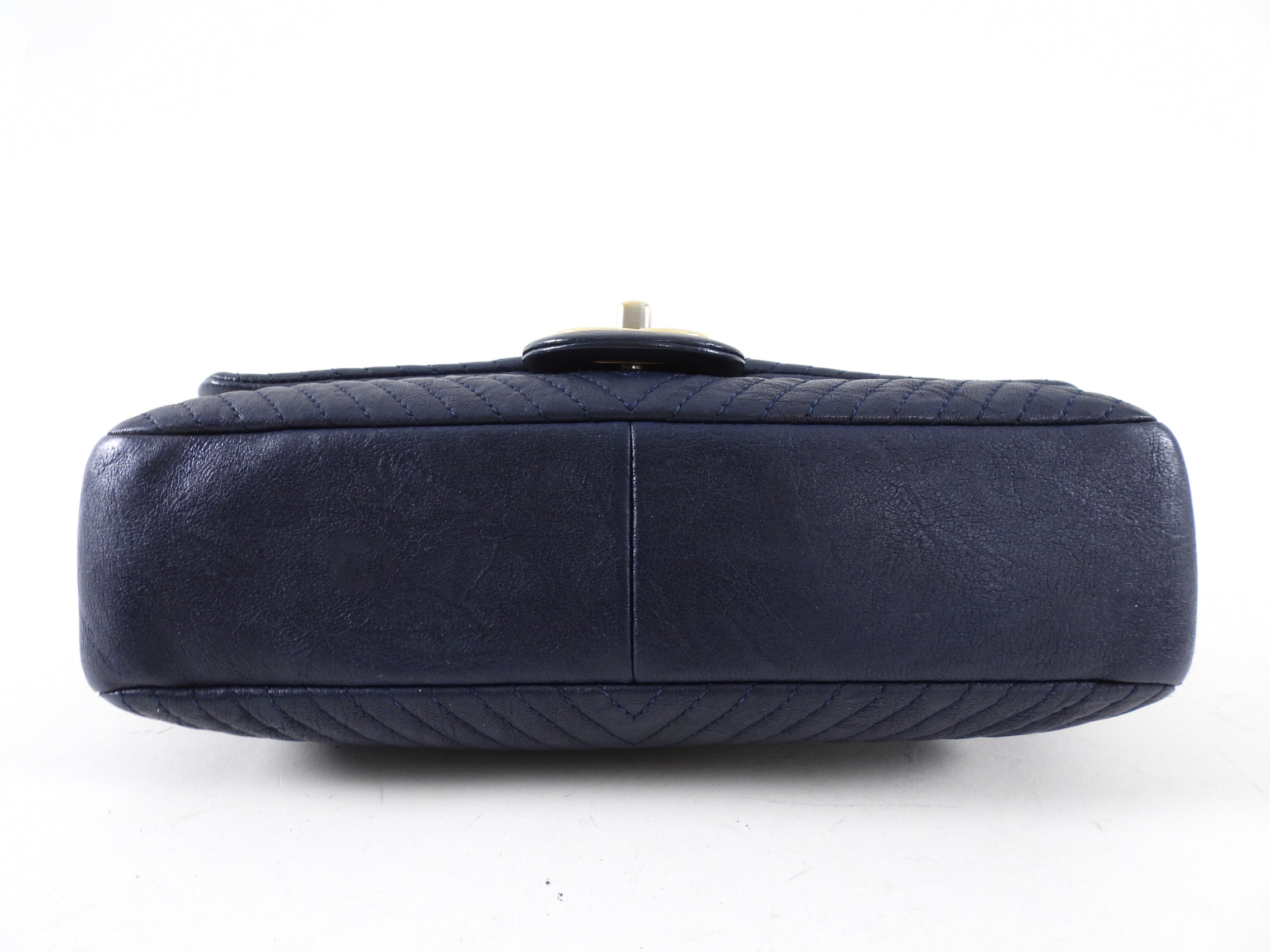 Chanel Chevron Quilted Small Flap Bag in Navy Blue - Luxury Crossbody Purse for Women, Perfect for Date Night & Evening Events