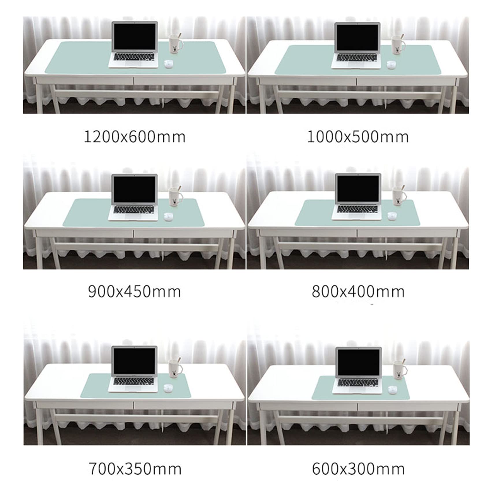 Premium PU Leather Desk Pad - Waterproof Large Mouse Pad & Keyboard Mat (60x30cm/23.6x11.8