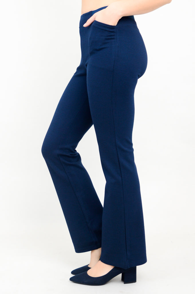 Women's Daya Petite Pants - Soft Modal Fabric, Indigo Blue - Perfect for Casual Wear, Office & Travel
