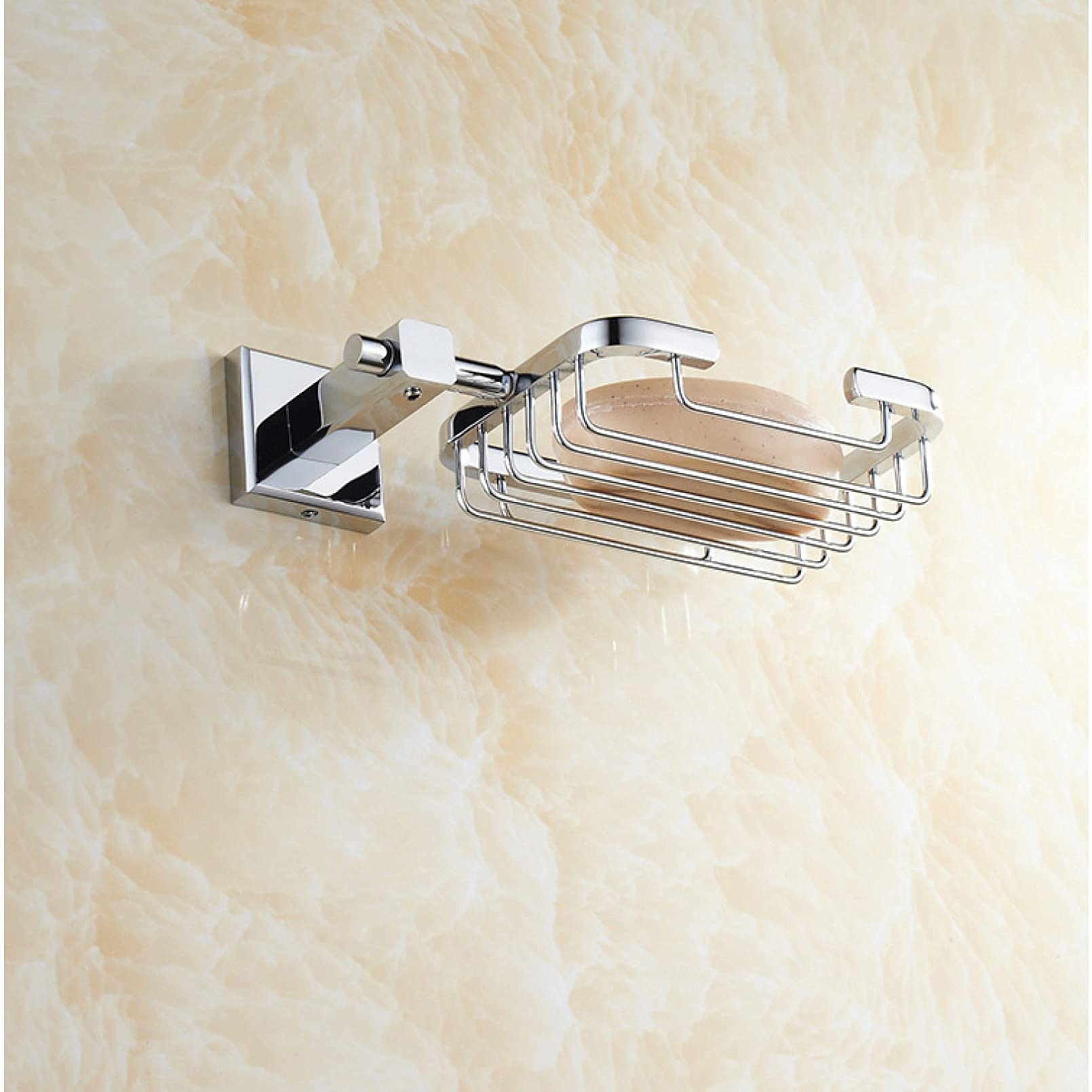 Premium Copper Soap Net & Basket Rack - Chrome-Plated Bathroom Soap Dish for Shower, Sink, and Vanity Organization | Rust-Resistant & Stylish Home Decor