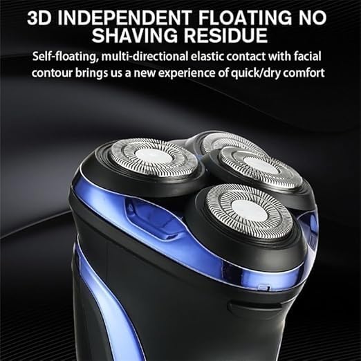 Professional Electric Shaver for Men - Waterproof Rotary 3D Floating Beard Trimmer with Rechargeable Battery | Perfect for Travel, Gym & Daily Grooming