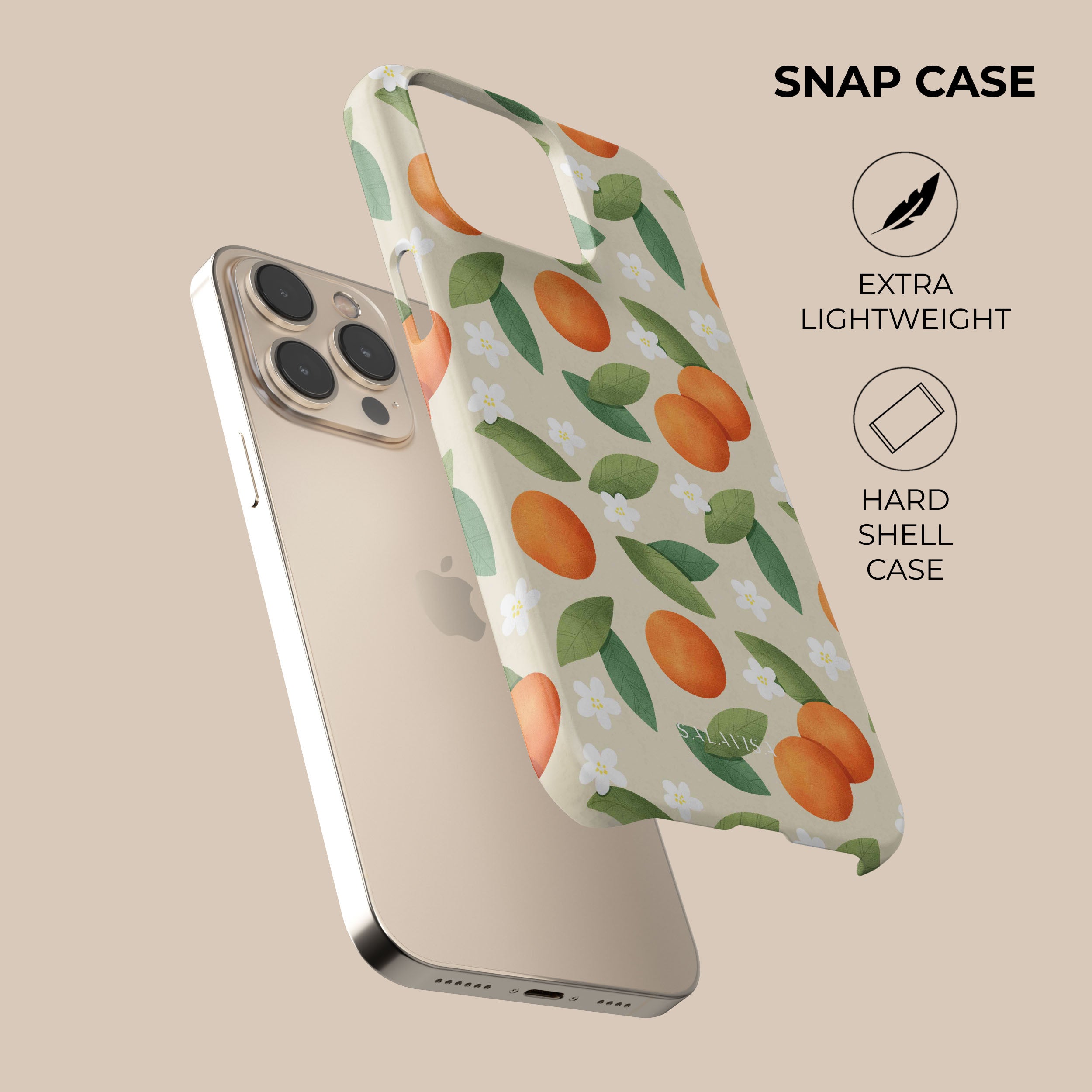 Stylish Tangerine Summer Mix Phone Case - Trendy & Durable Protective Cover for iPhone & Samsung - Perfect for Beach, Travel & Outdoor Activities