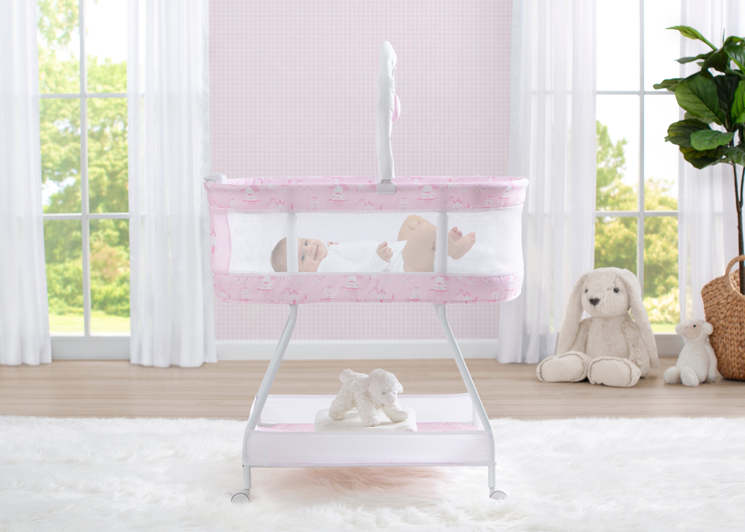 Princess Sweet Dreams Bassinet - Portable Baby Crib for Newborns & Infants - Perfect for Nursery, Travel & Co-Sleeping