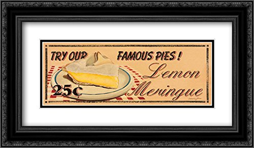 Jones & Catherine 18x12 Black Ornate Framed Double Matted Museum Art Print - Lemon Meringue Painting - Perfect for Living Room, Bedroom & Office Wall Decor