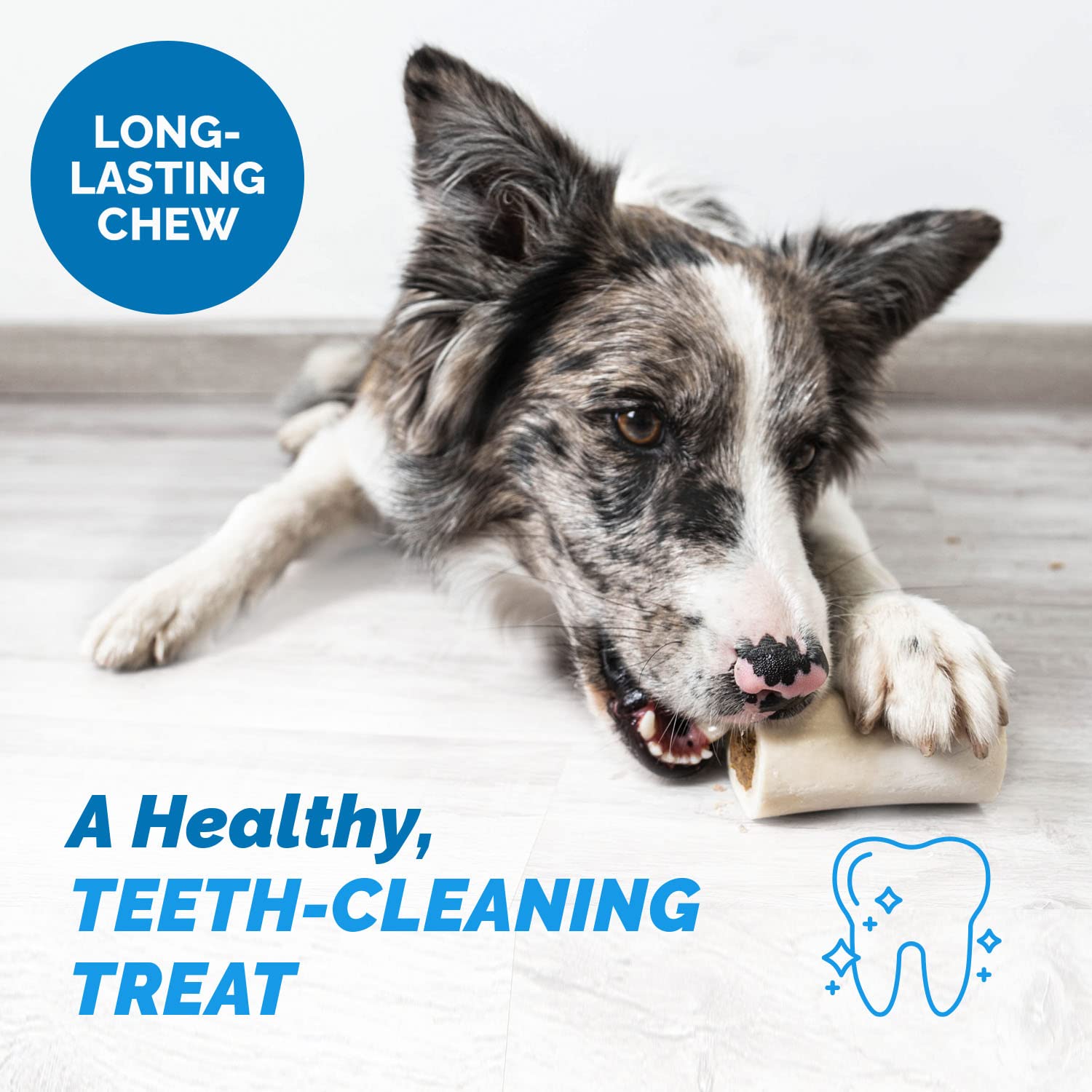 Healthy Peanut Butter Filled Dog Chews - Long Lasting Natural Cow Bone Treats for Medium & Large Dogs (3-4 Inch, 5 Count) | Individually Wrapped | Perfect for Training, Teething & Dental Health