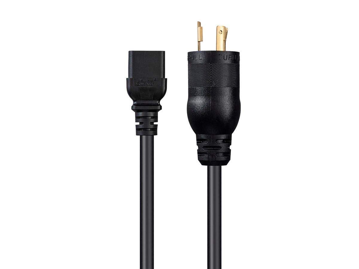 Monoprice Heavy Duty Power Cord - 6 Feet Black, Locking NEMA L5-20P to IEC 60320 C19 Cable for Computers, Servers, Monitors - Ideal for Data Center PDU/UPS Connections and High-Power Equipment