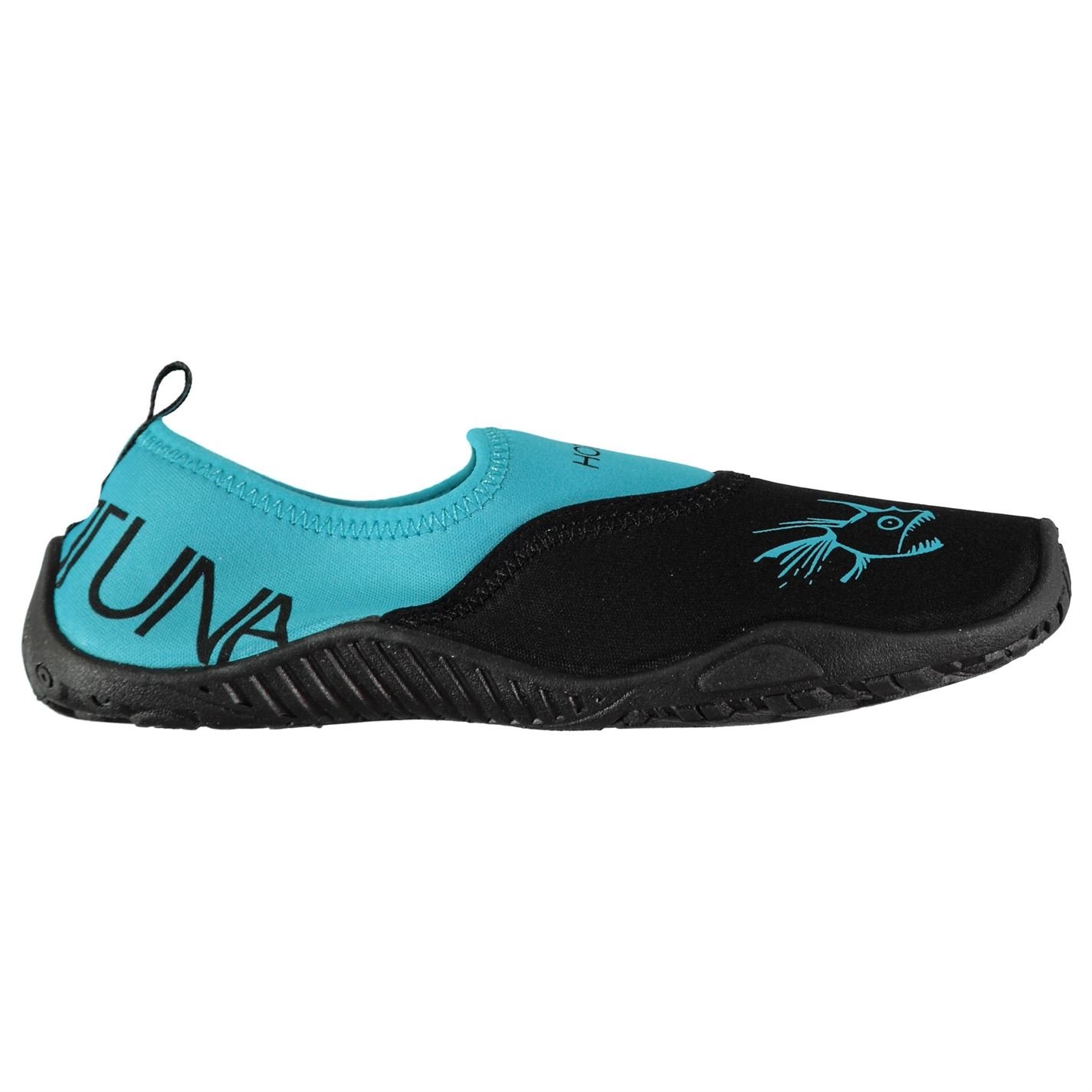 Hot Tuna Women's Aqua Shoes - Splasher Pattern Black/Turquoise - UK 7 (US 9/EU 41) - Water Shoes for Beach, Pool, Yoga & Outdoor Activities
