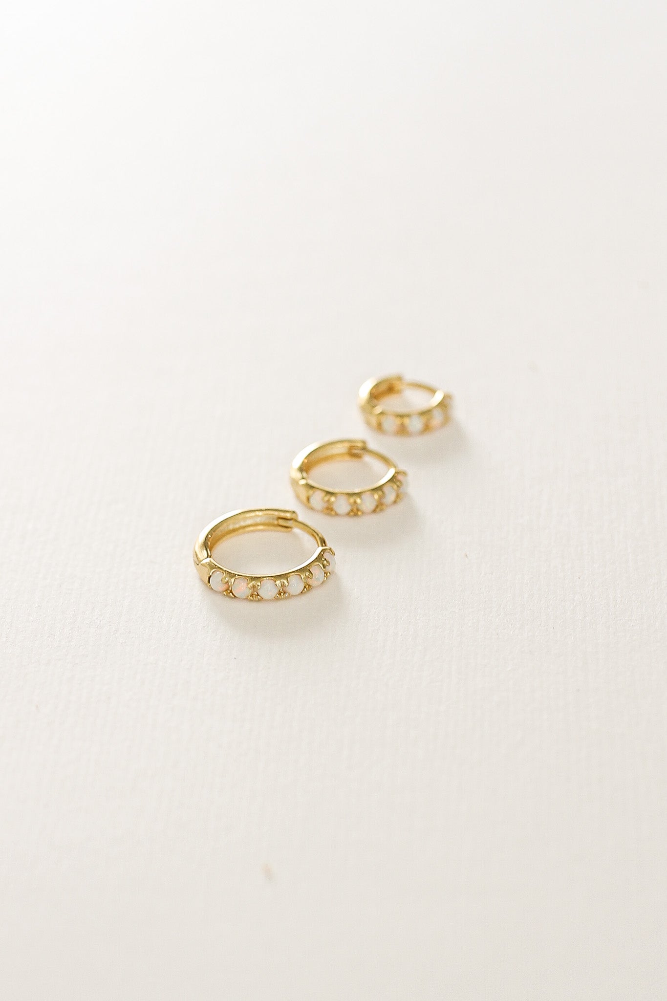 Micro Opal Hoop Earrings - Dainty & Elegant Jewelry for Women | Perfect for Everyday Wear, Parties & Special Occasions