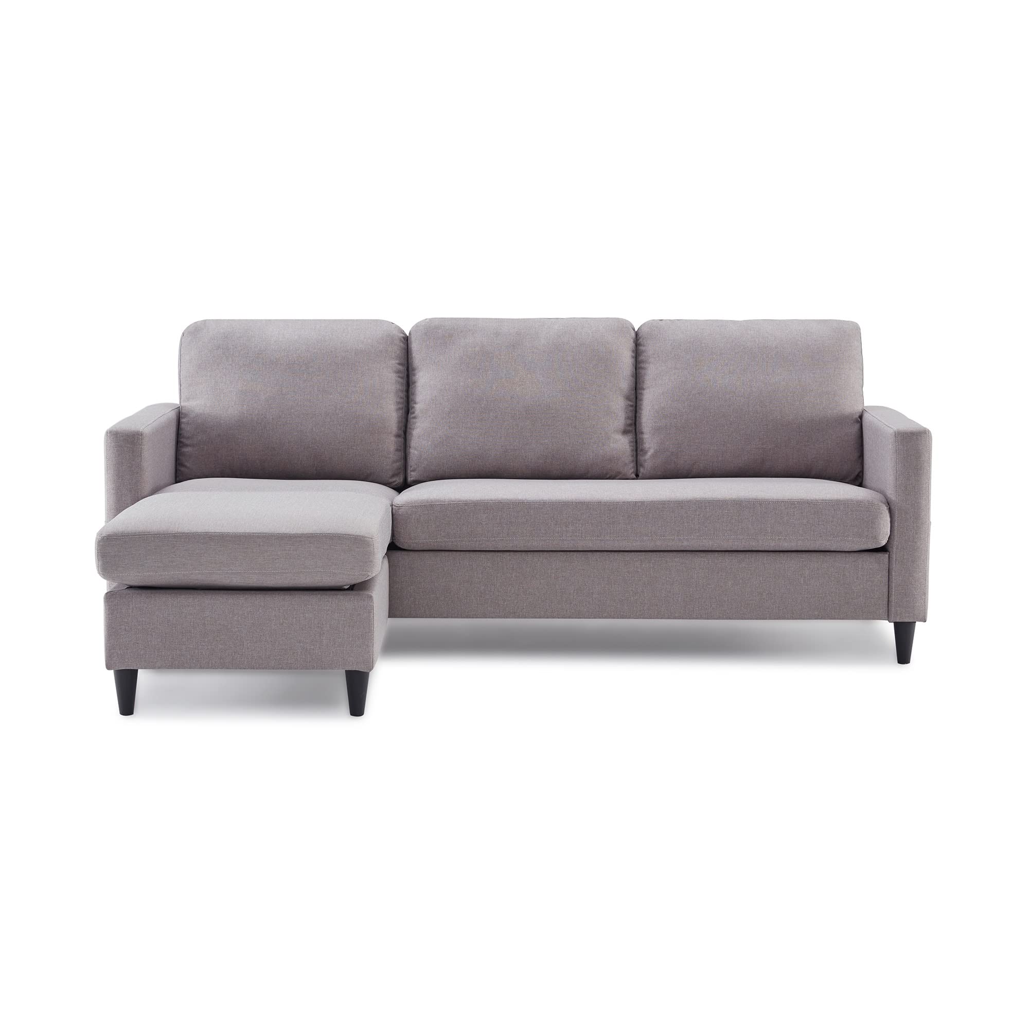 Reversible L-Shaped Sectional Sofa with Side Pocket - Modern 3-Seater Couch in Linen Fabric for Small Spaces | Perfect for Apartments, Living Rooms & Home Offices