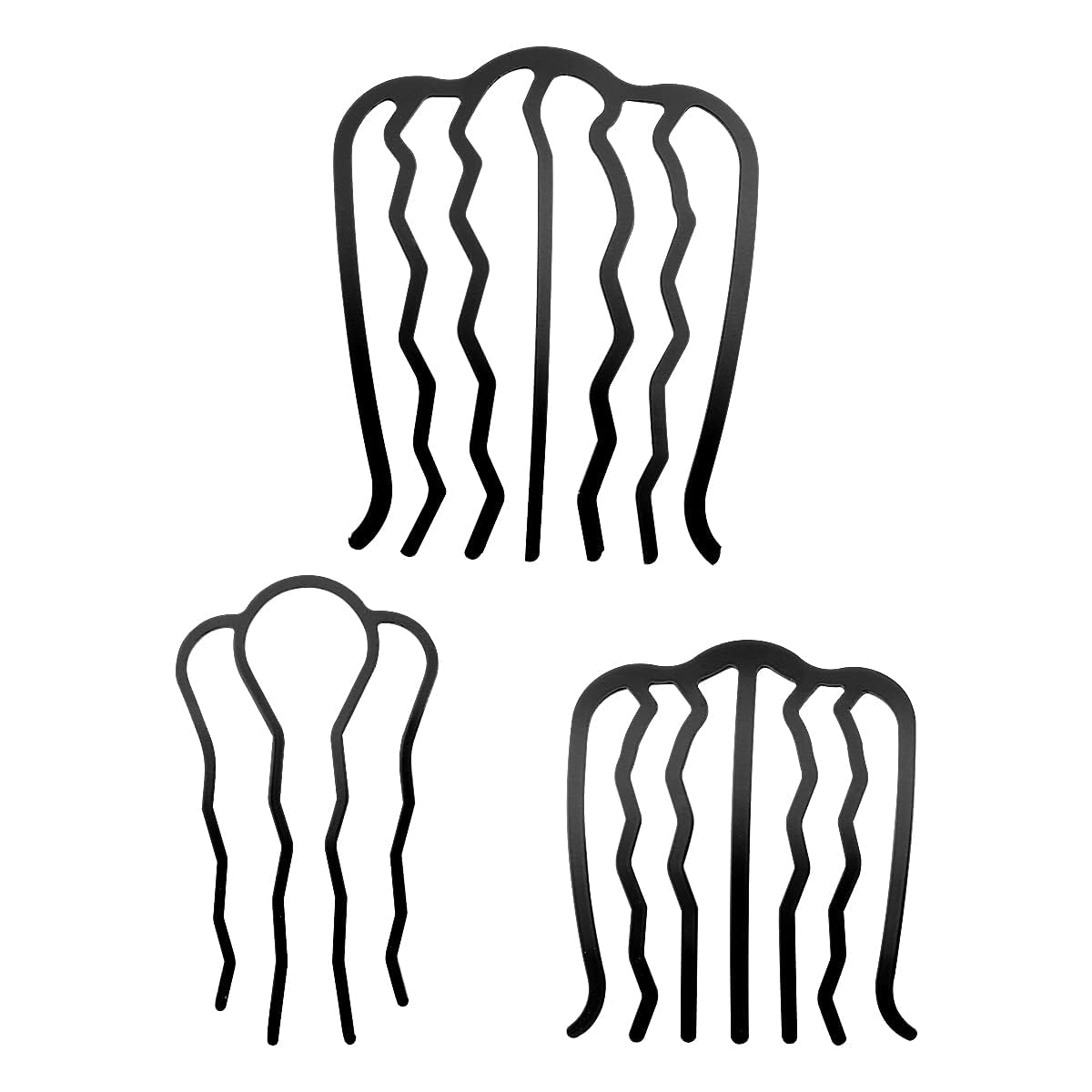 Jagowa 6PCS U-Shaped Hair Forks - French Twist Hair Pins, Hair Clips for Women & Girls (Black) - Perfect for Updos, Braids & Vintage Hairstyles