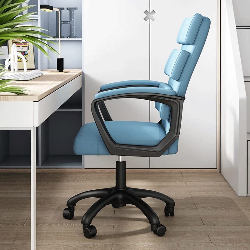 Ergonomic Computer Chair with Backrest - Comfortable Office Desk Chair for Long Hours, Study & Gaming - Adjustable Height, White Starlight (One Size) - Perfect for Home Office, Dorm Room & Workspace